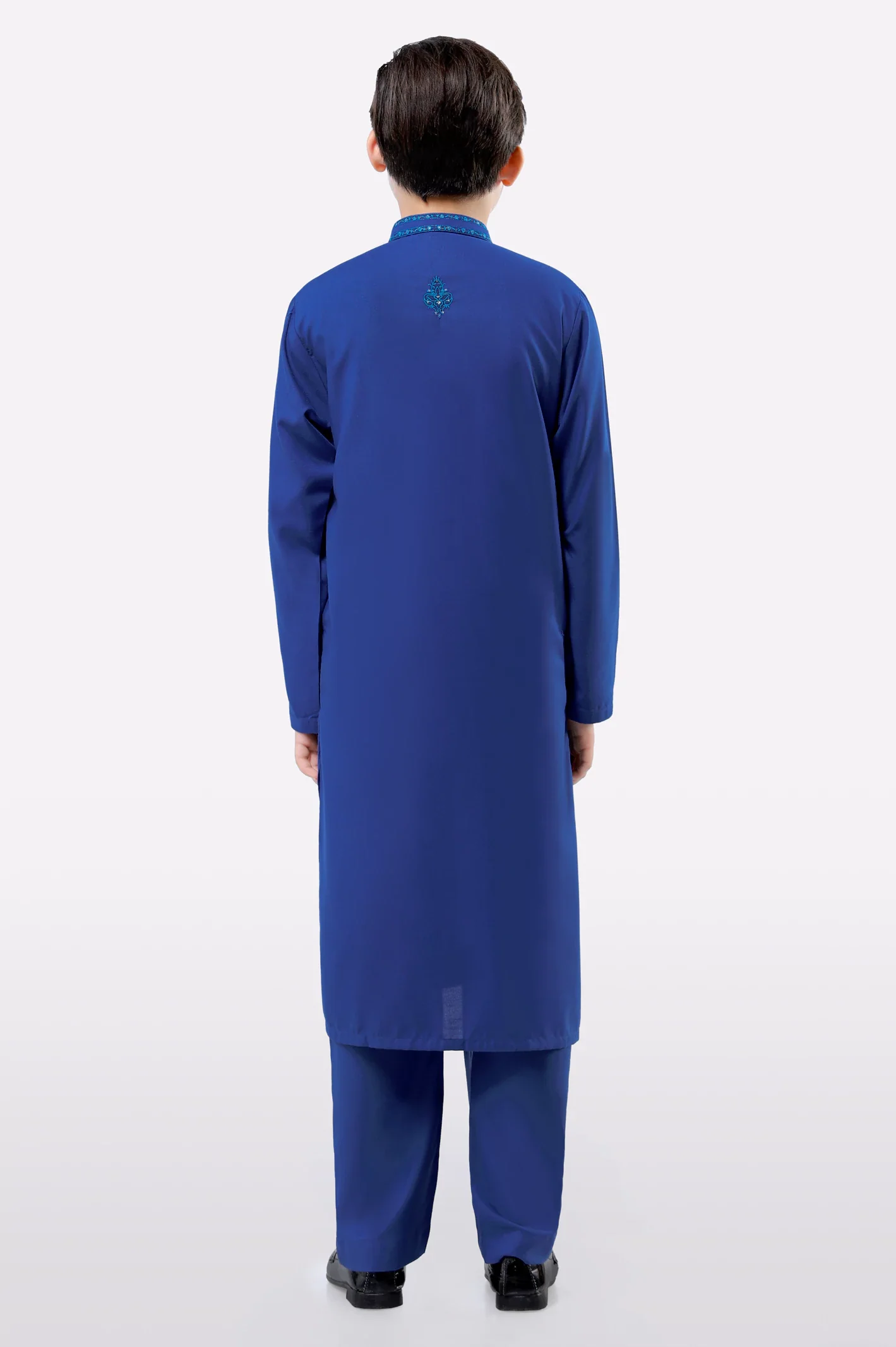 Royal Blue Teens Kurta Pajama - Image 5