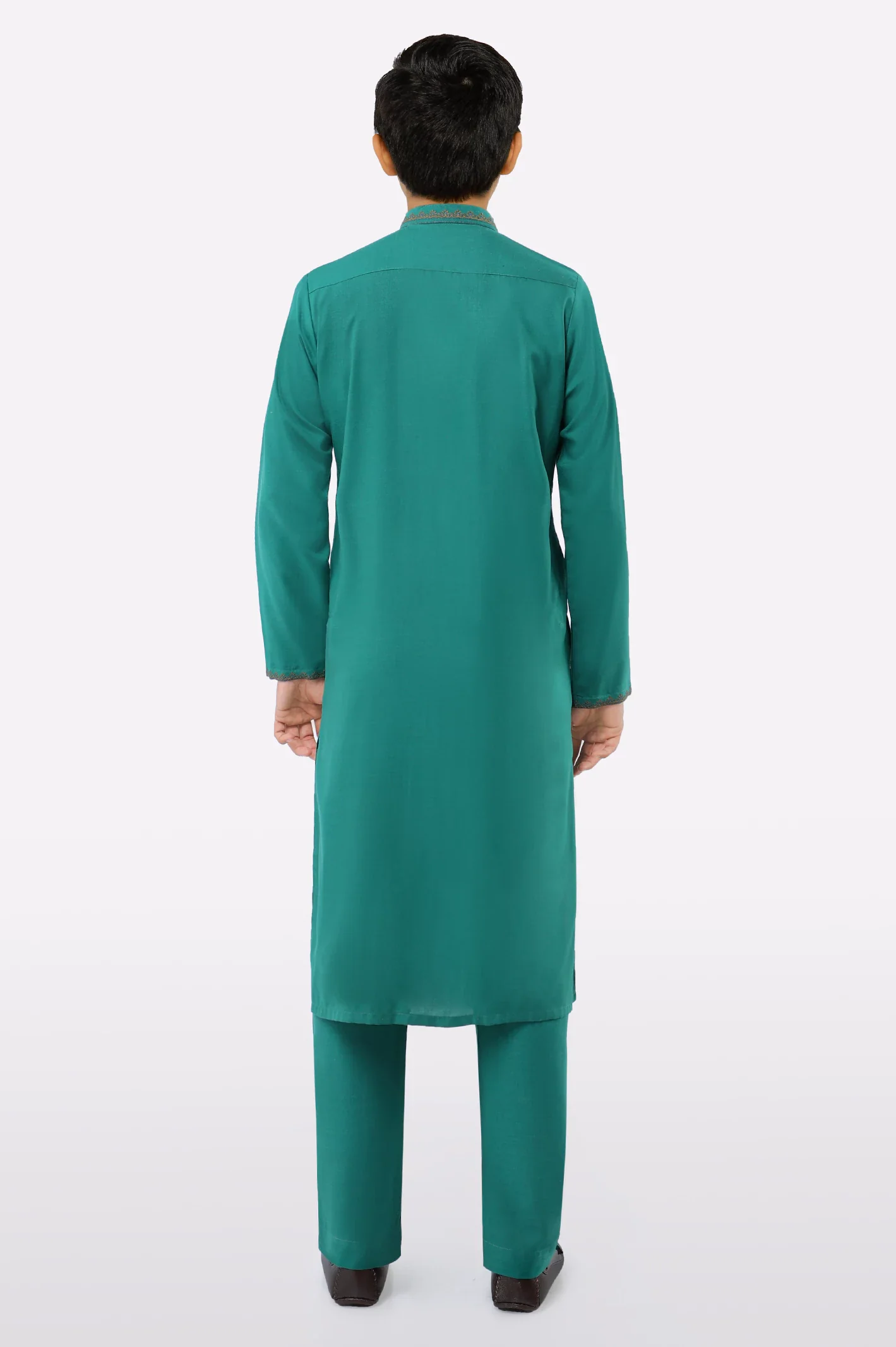 Green Teens Kurta Pajama - Image 3