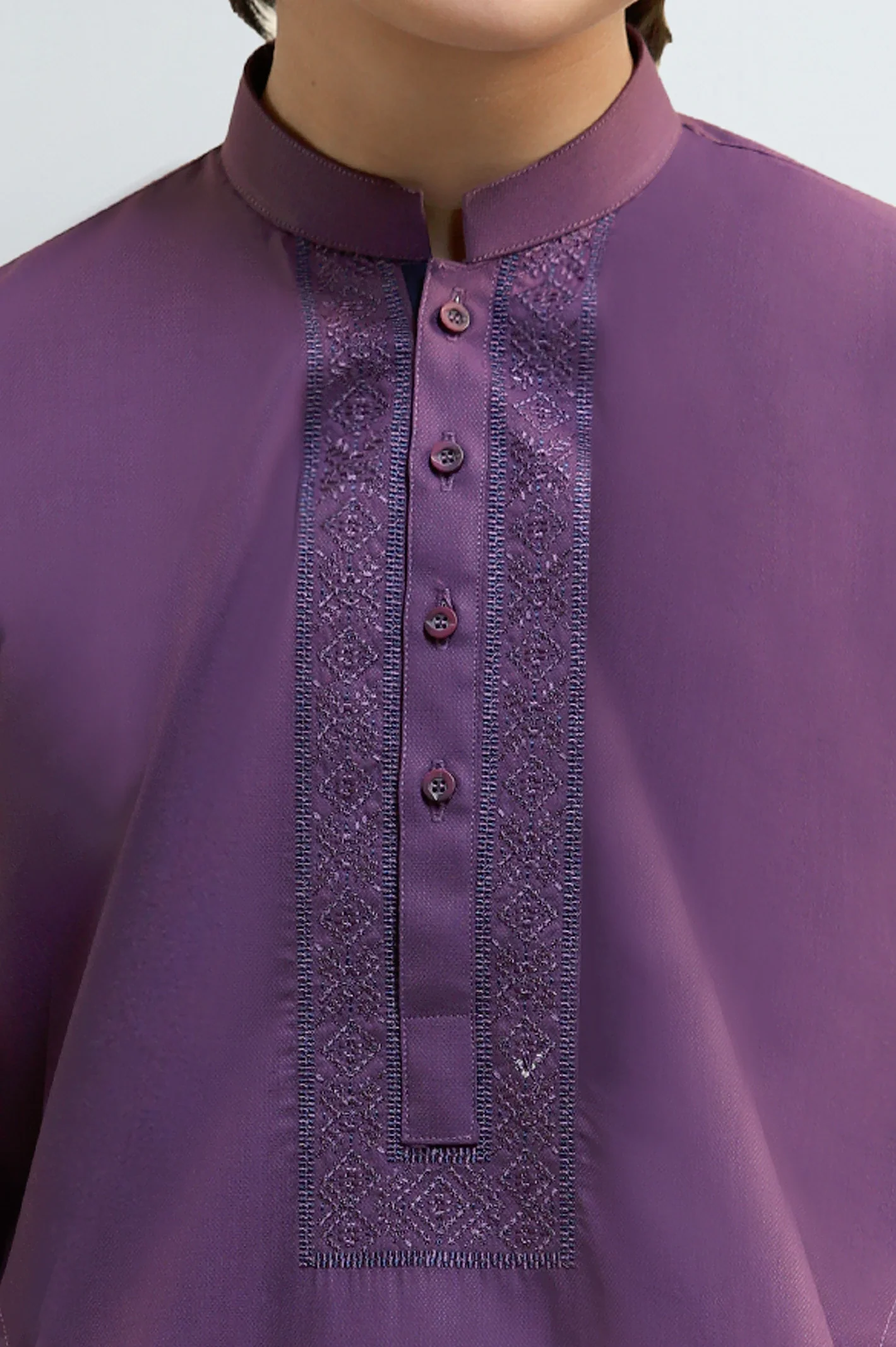 Purple Teens Kurta Pajama - Image 3