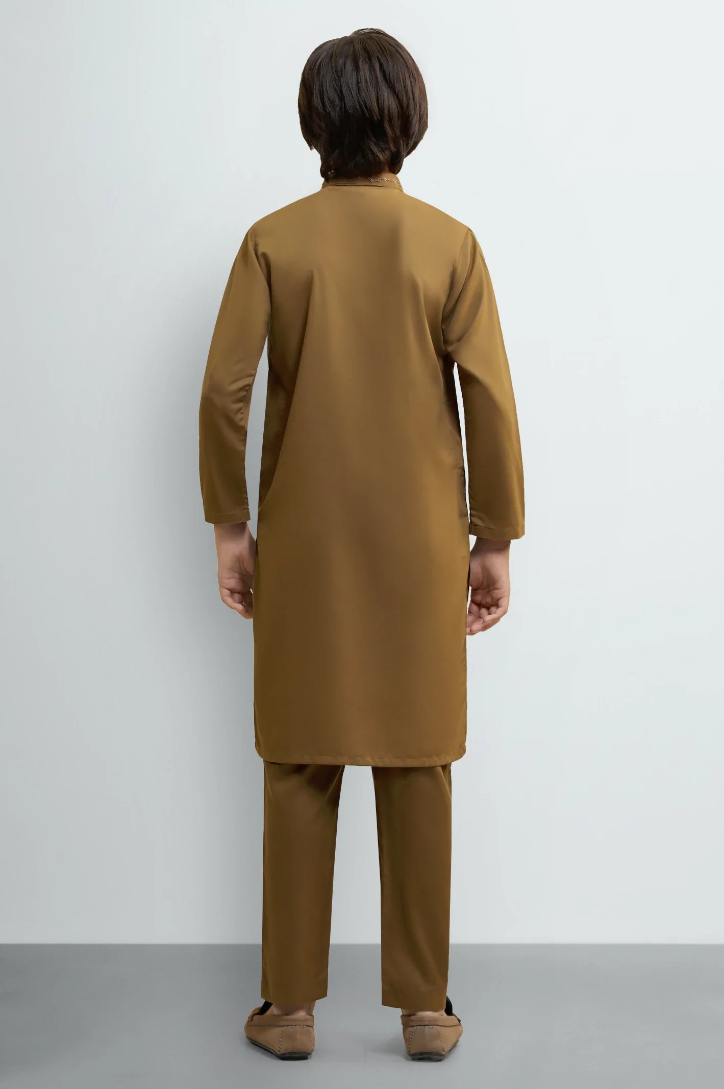 Light Brown Teens Kurta Pajama - Image 4