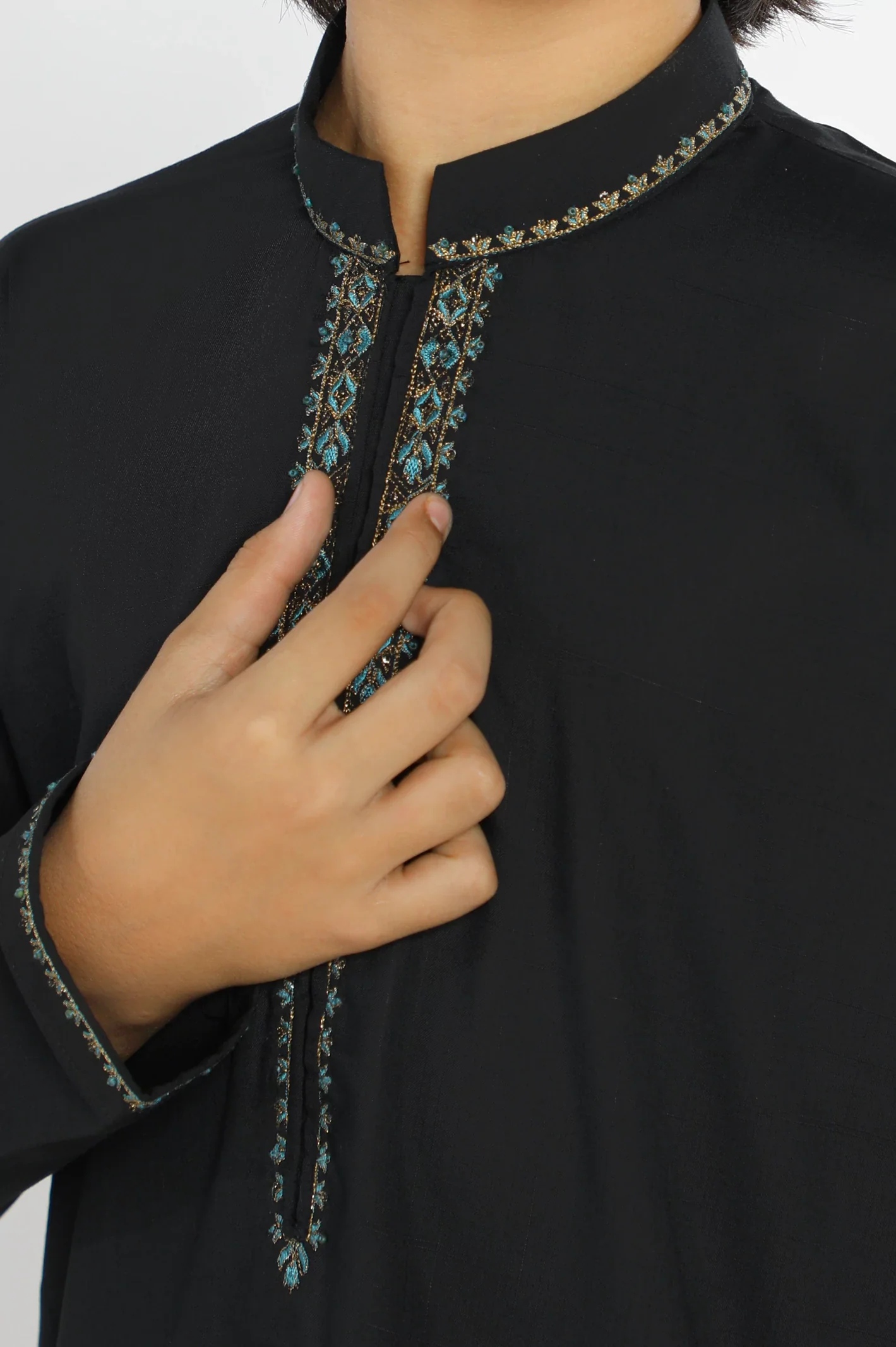 Black Boys Kurta Pajama - Image 3