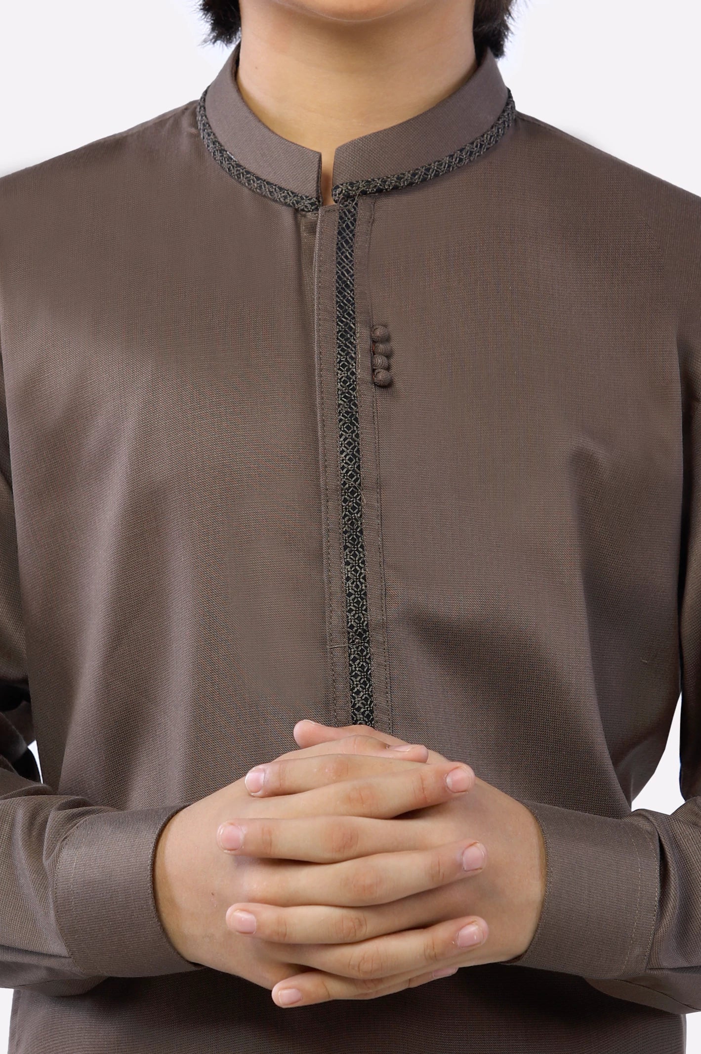 Brown Boys Kurta Pajama - Image 3