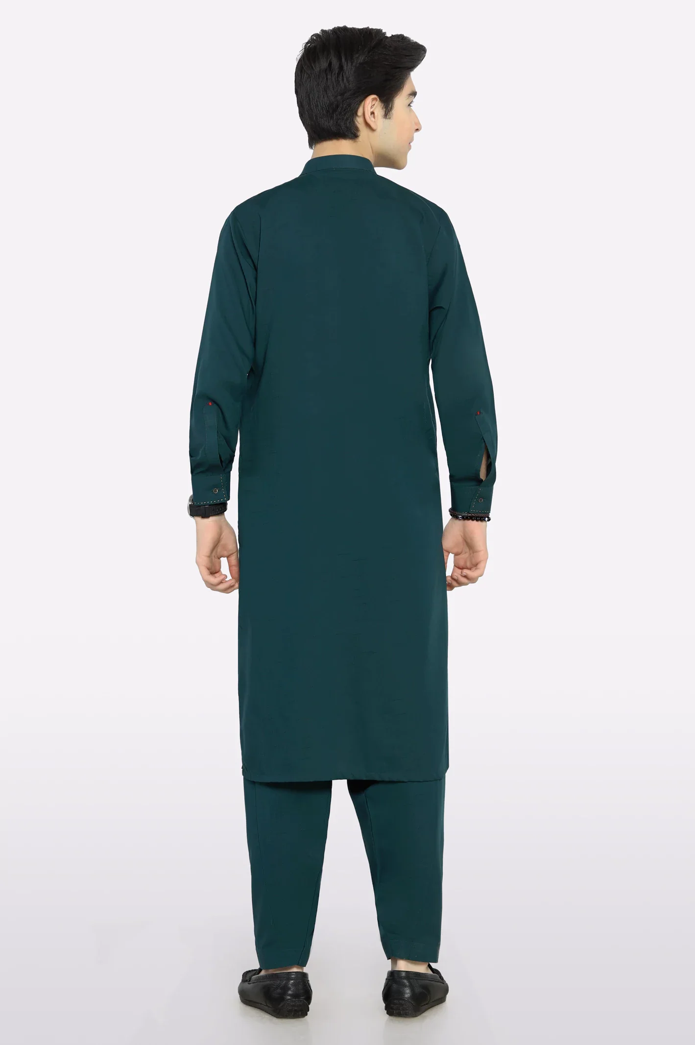 Dark Green Boys Kameez Shalwar - Image 4