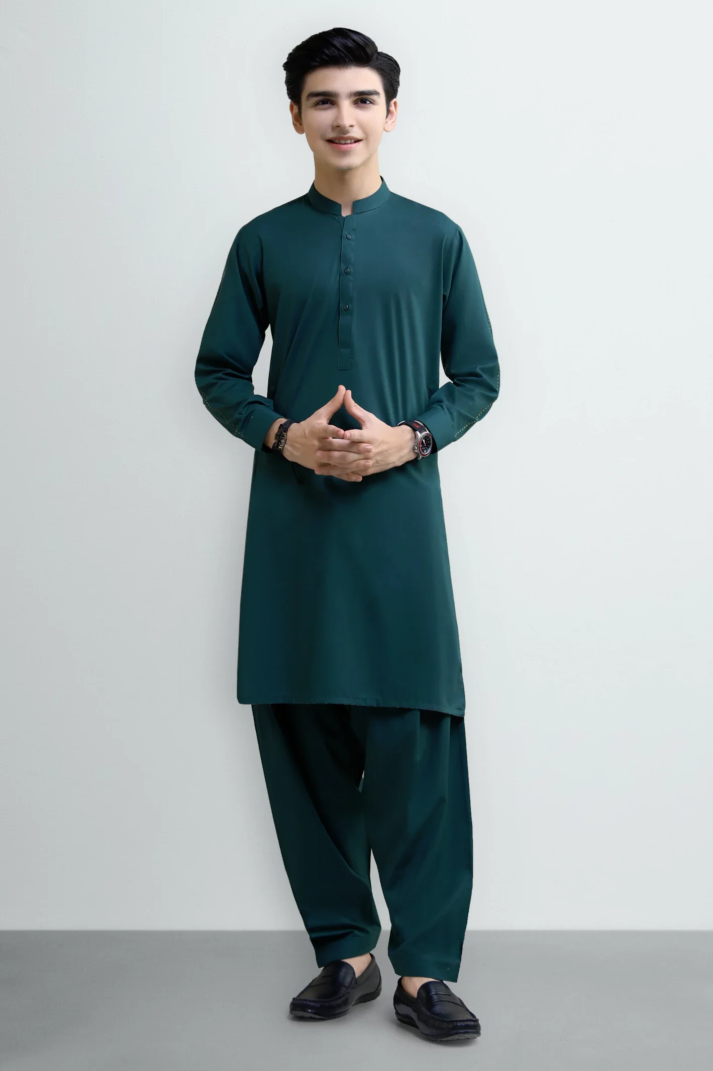 Bottle Green Teens Kameez Shalwar