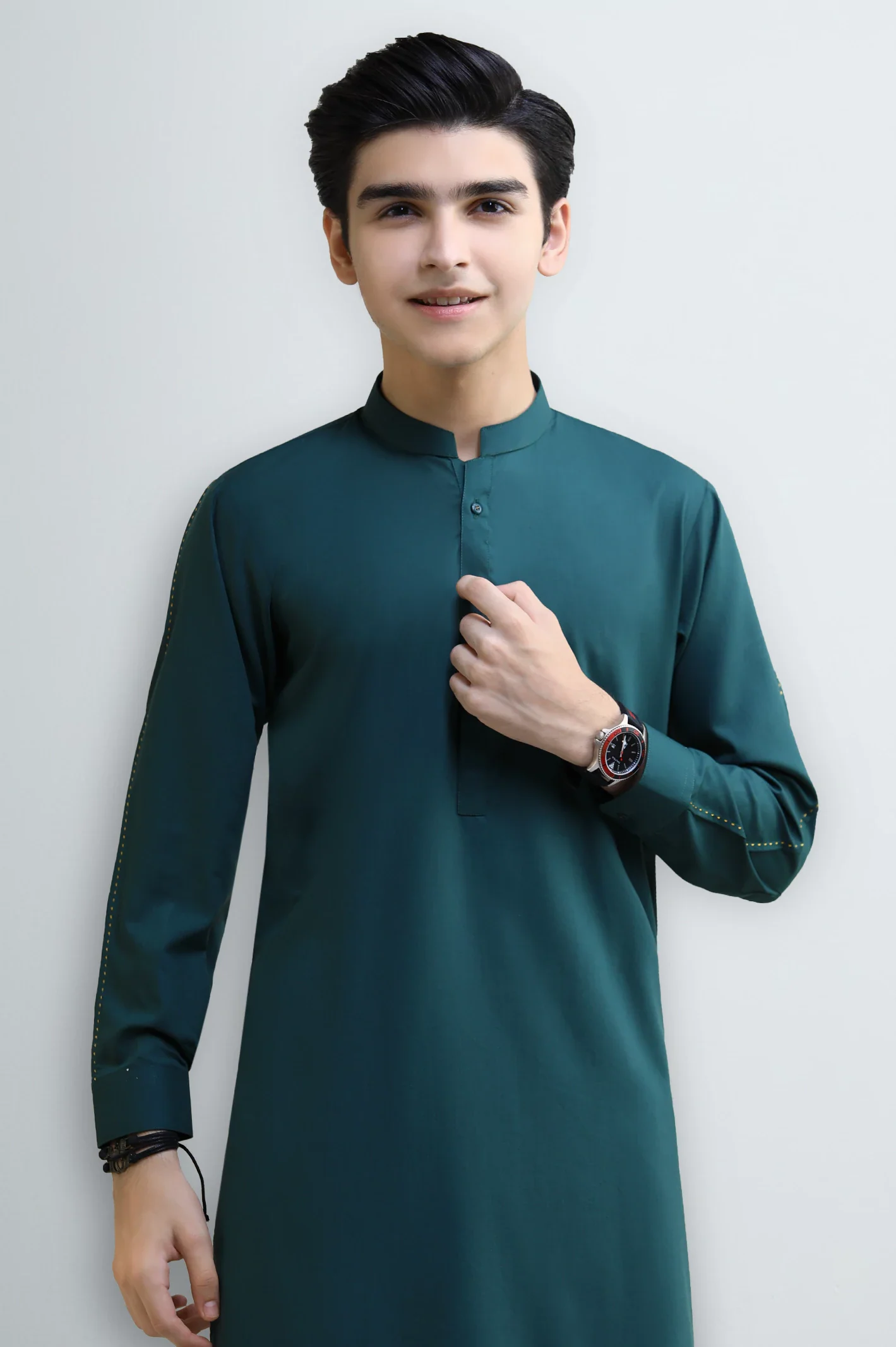 Bottle Green Teens Kameez Shalwar - Image 2
