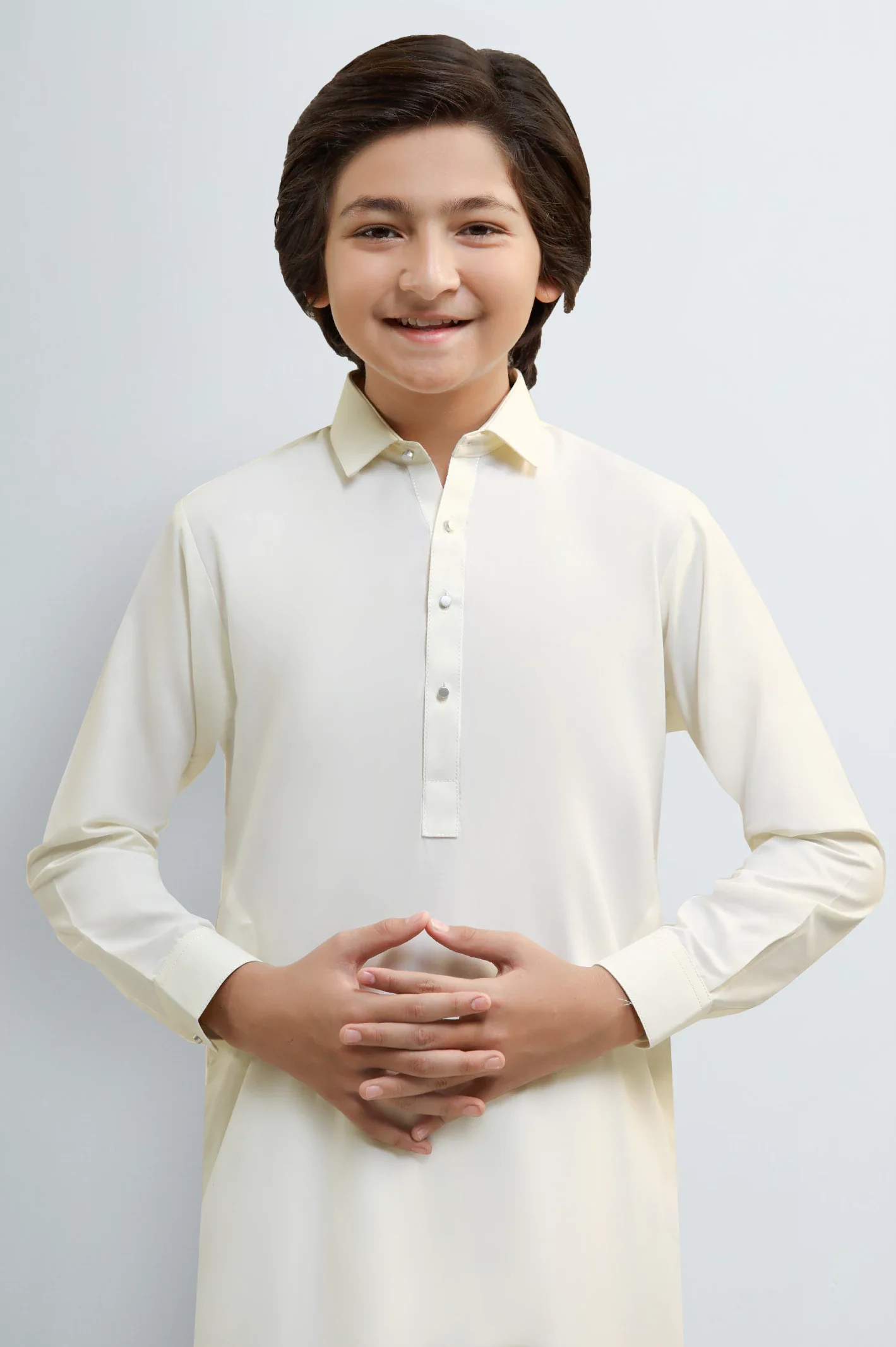 Cream Teens Kameez Shalwar - Image 2