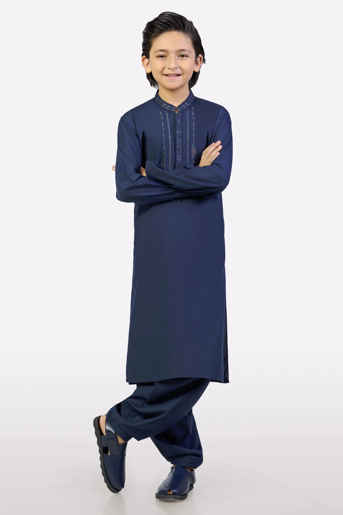 Dark Blue Boys Kameez Shalwar