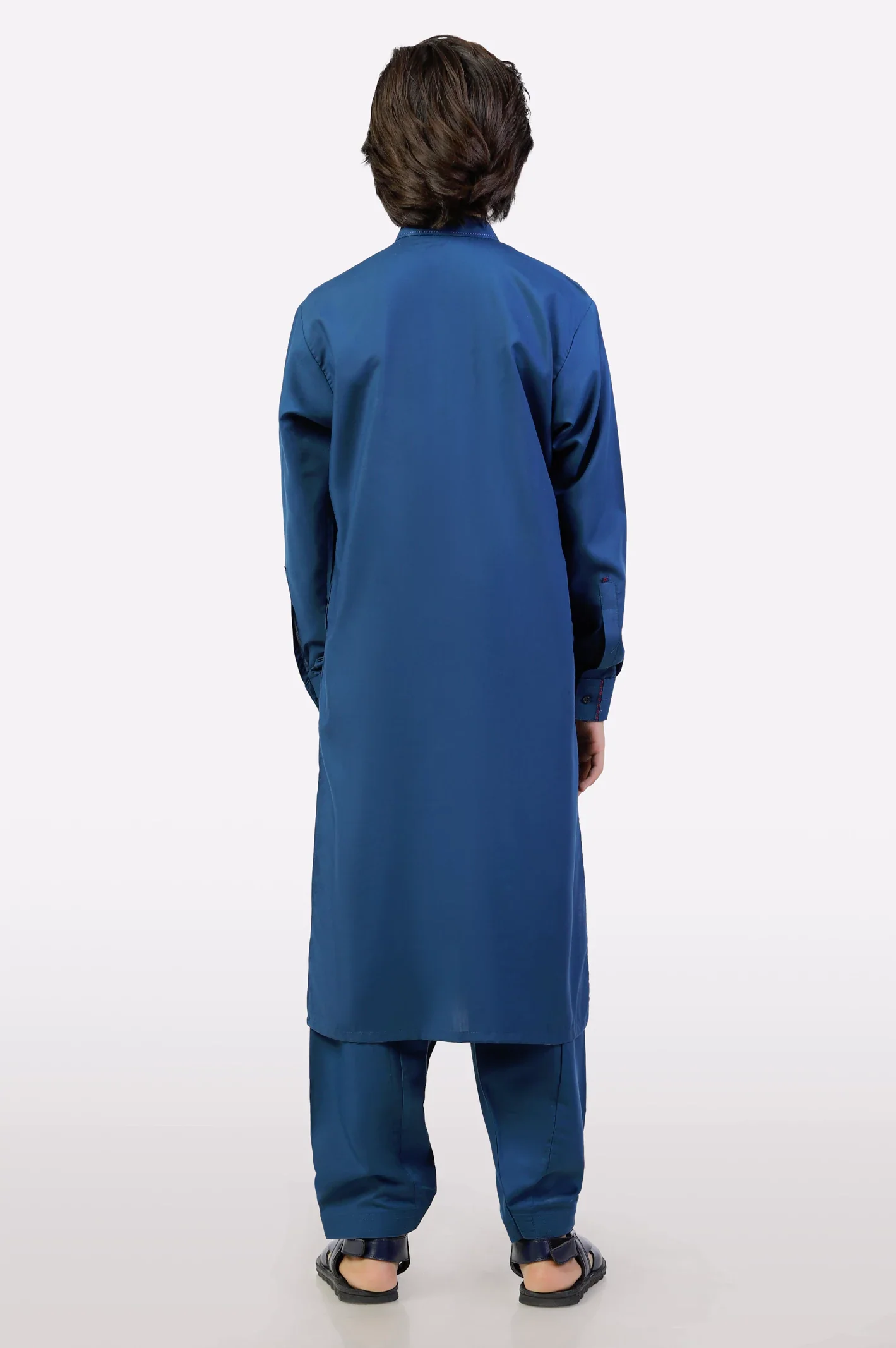 Royal Blue Boys Kameez Shalwar - Image 3
