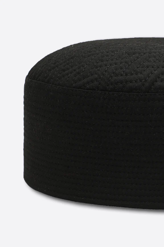 Black Kufi Cap For Men - Image 2
