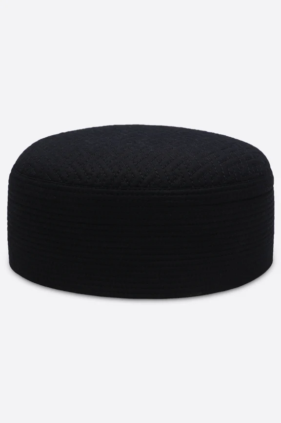 Dark Blue Kufi Cap For Men