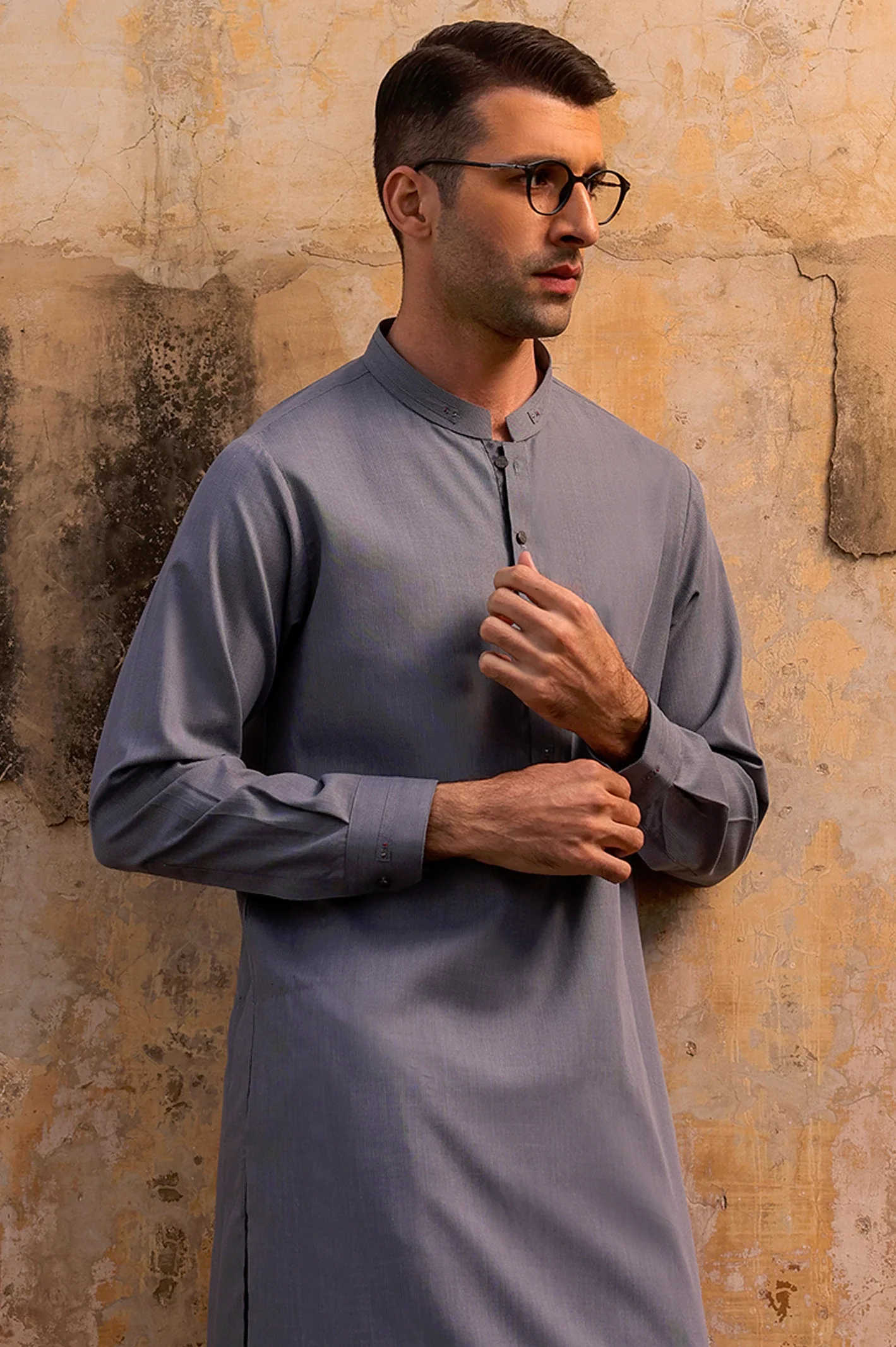 Dark Grey Shalwar Kameez for Mens