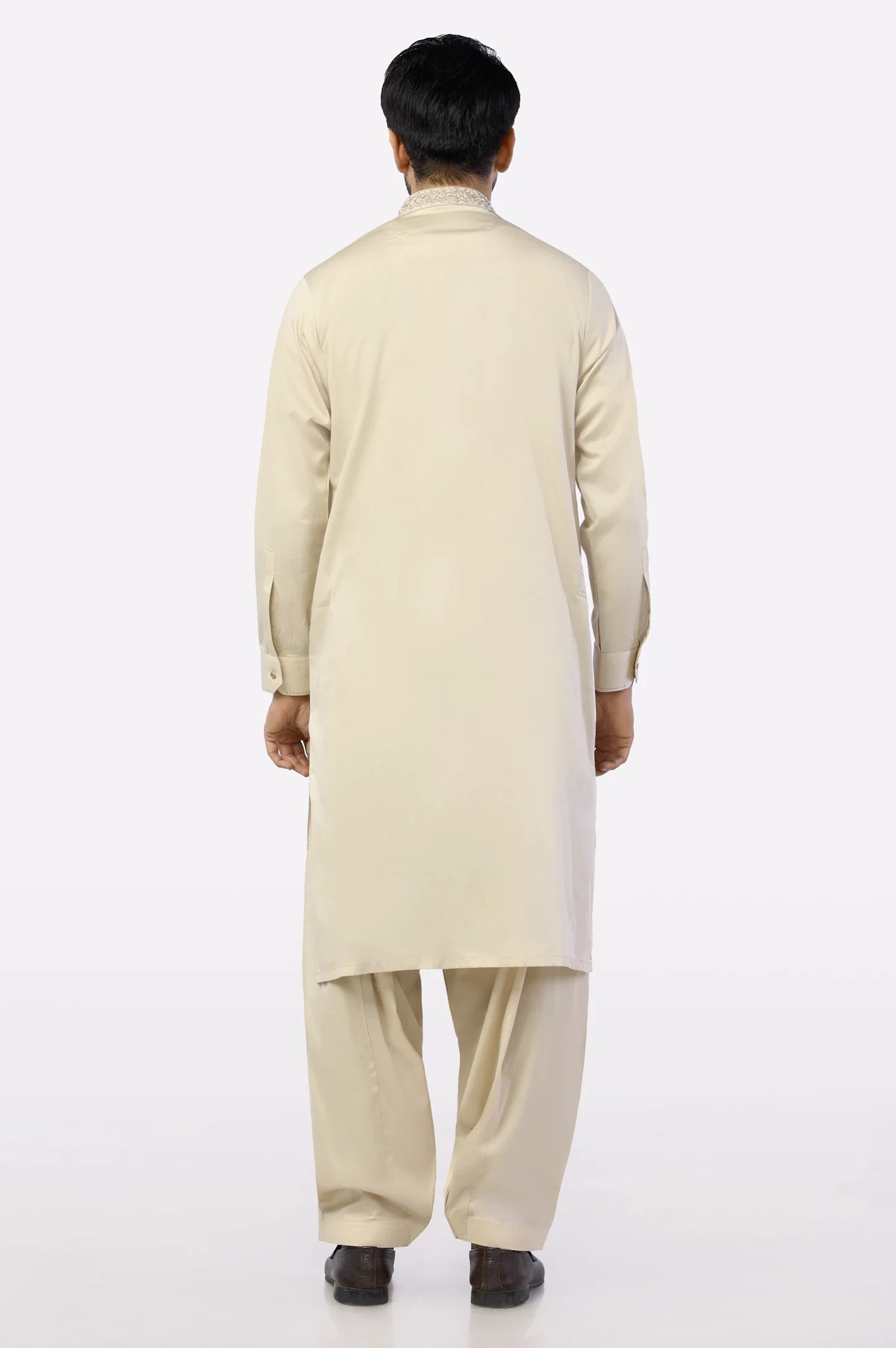 Fawn Cotton Shalwar Kameez - Image 4