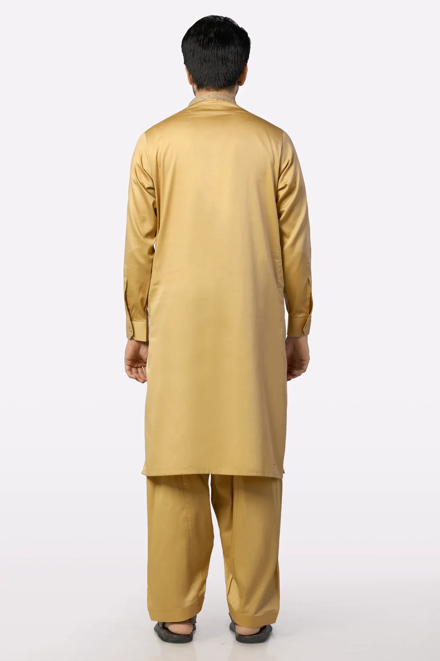 Mustard Cotton Shalwar Kameez - Image 4
