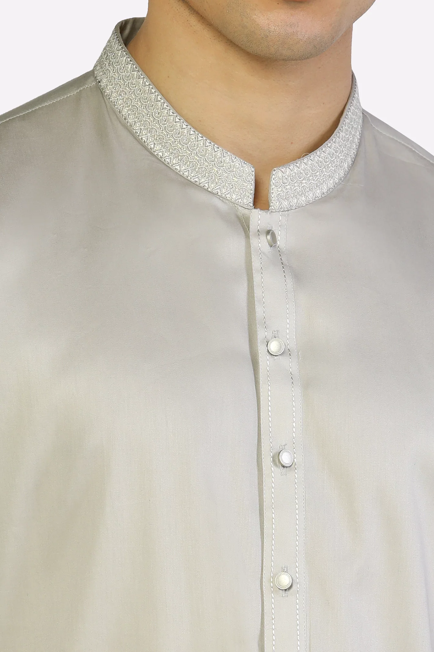 Light Beige Wash & Wear Shalwar Kameez - Image 3