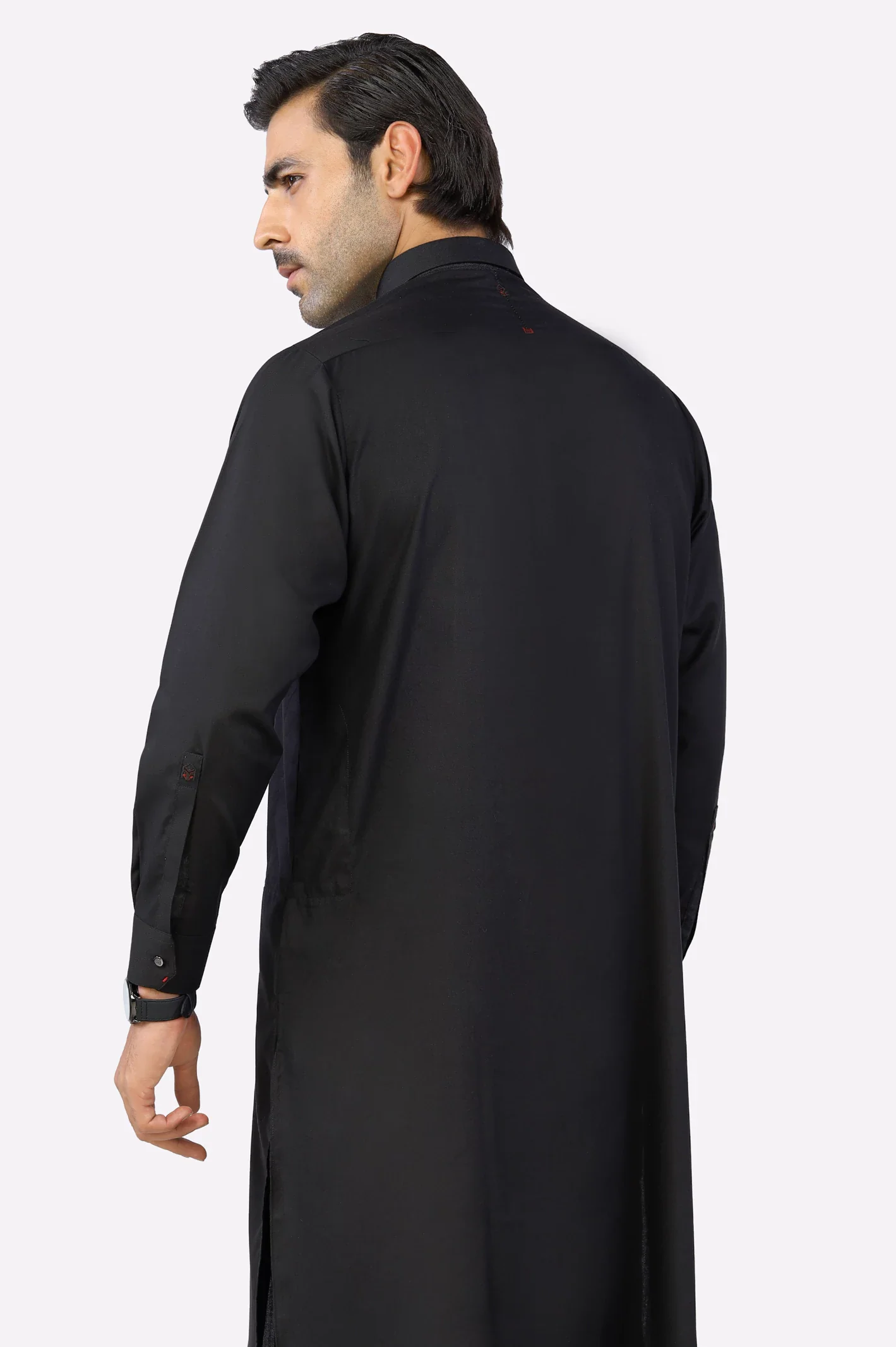 Black Wash & Wear Shalwar Kameez - Image 5