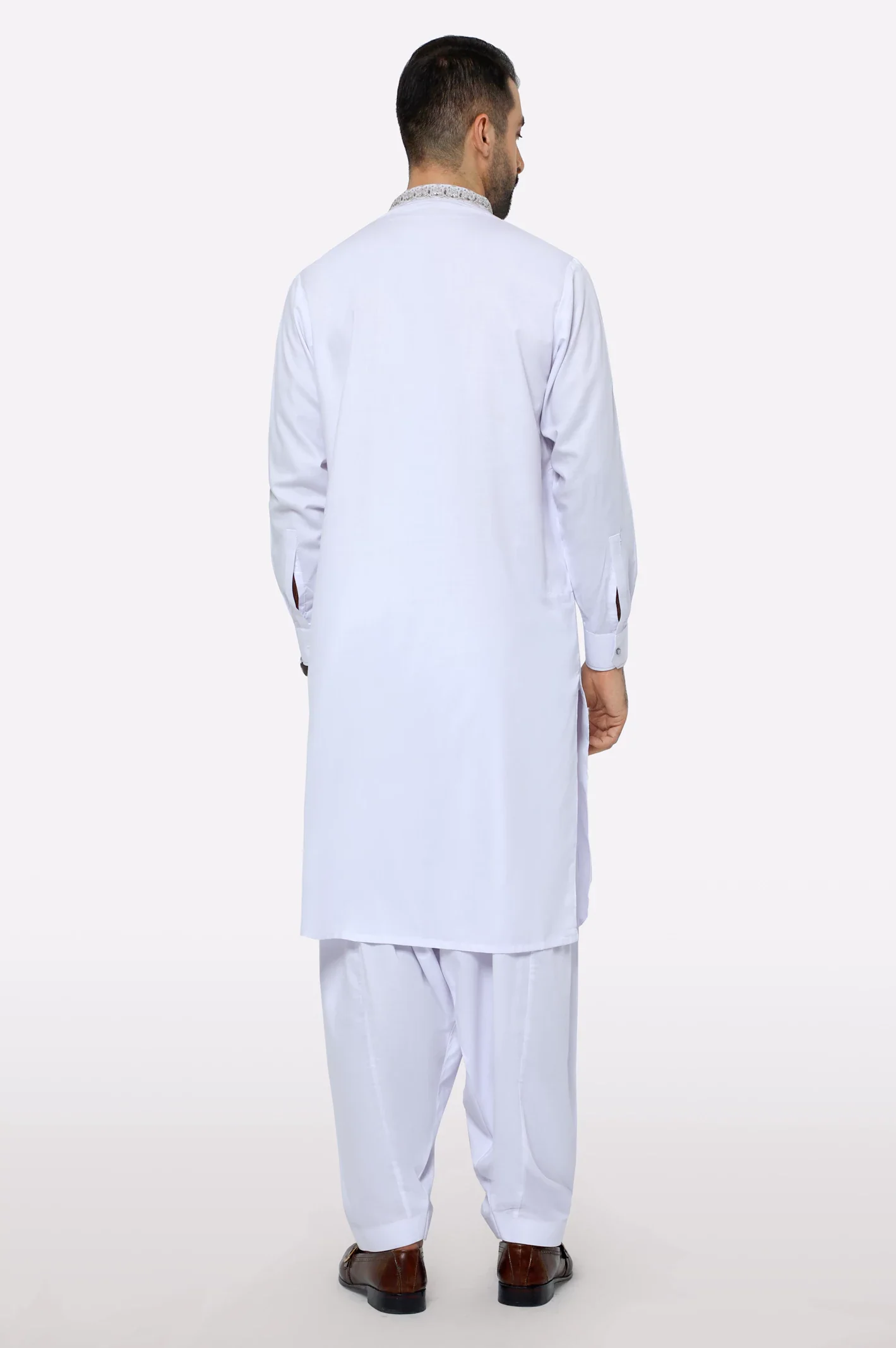 White Wash & Wear Shalwar Kameez - Image 4
