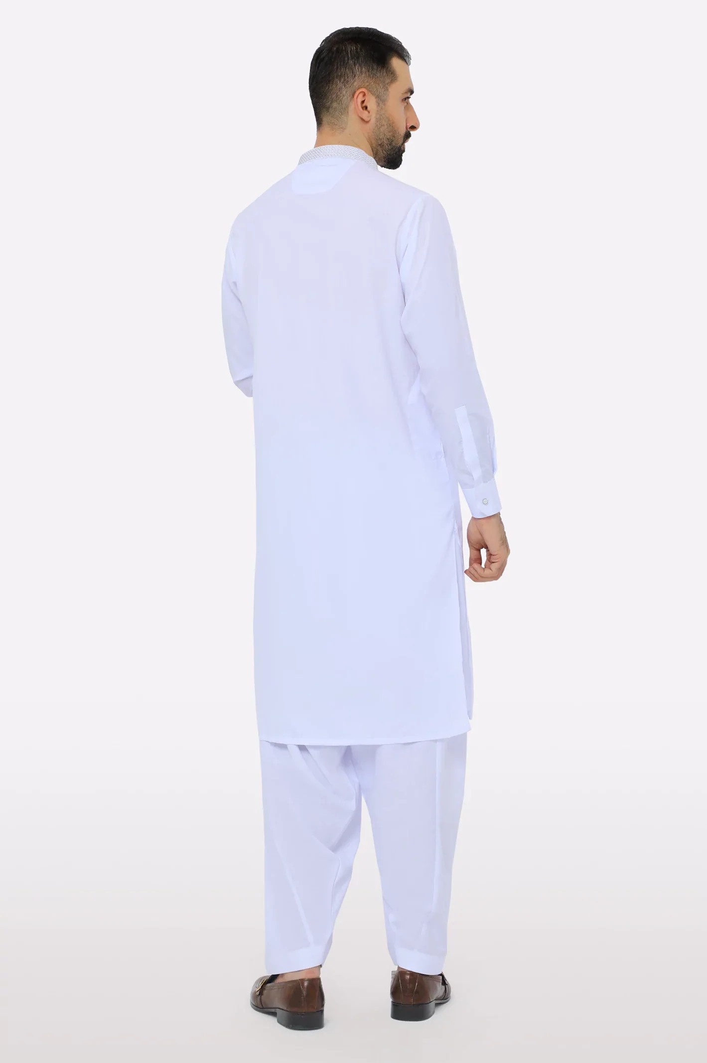 White Wash & Wear Shalwar Kameez - Image 3
