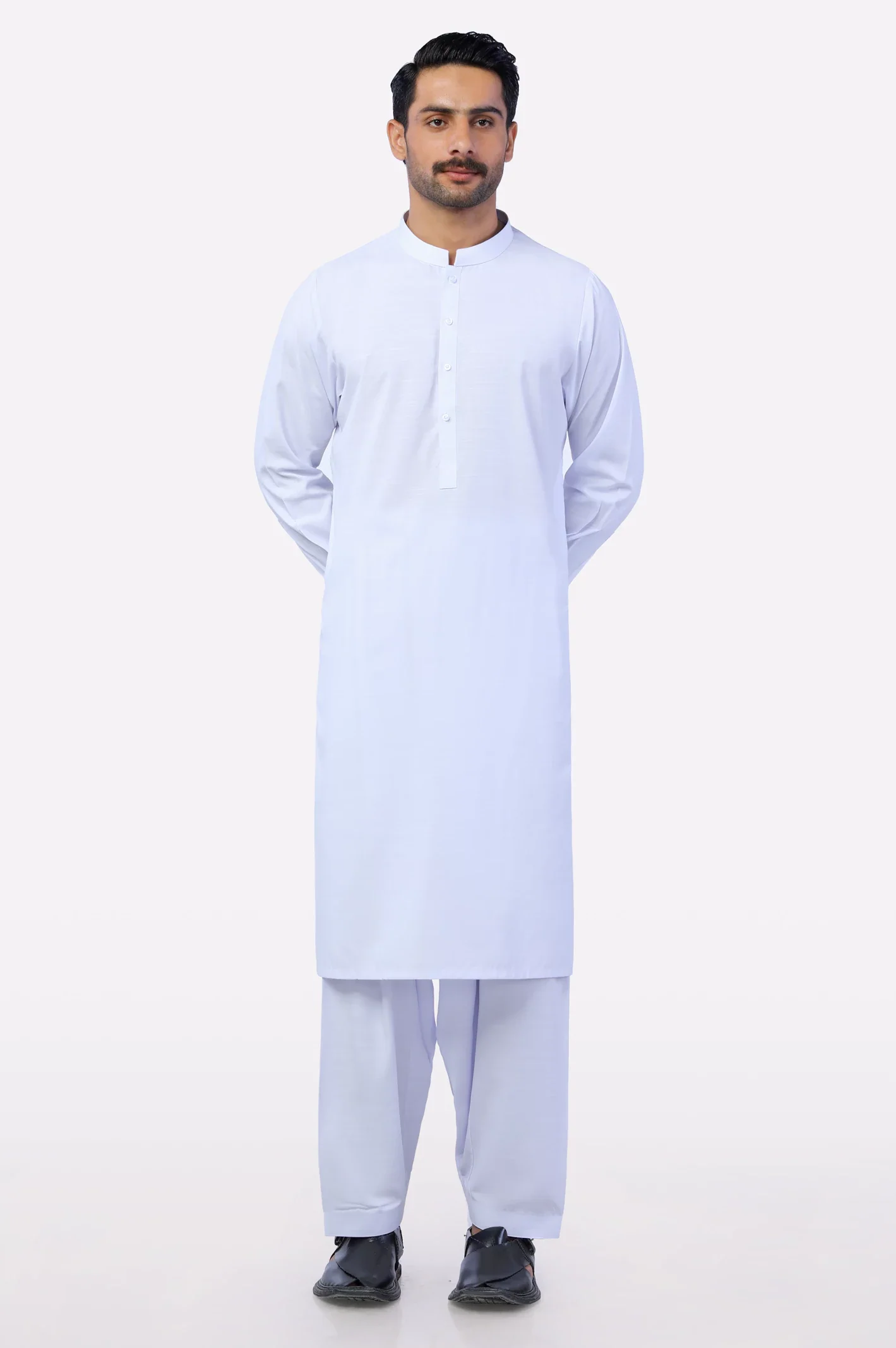 White Wash & Wear Shalwar Kameez - Image 2