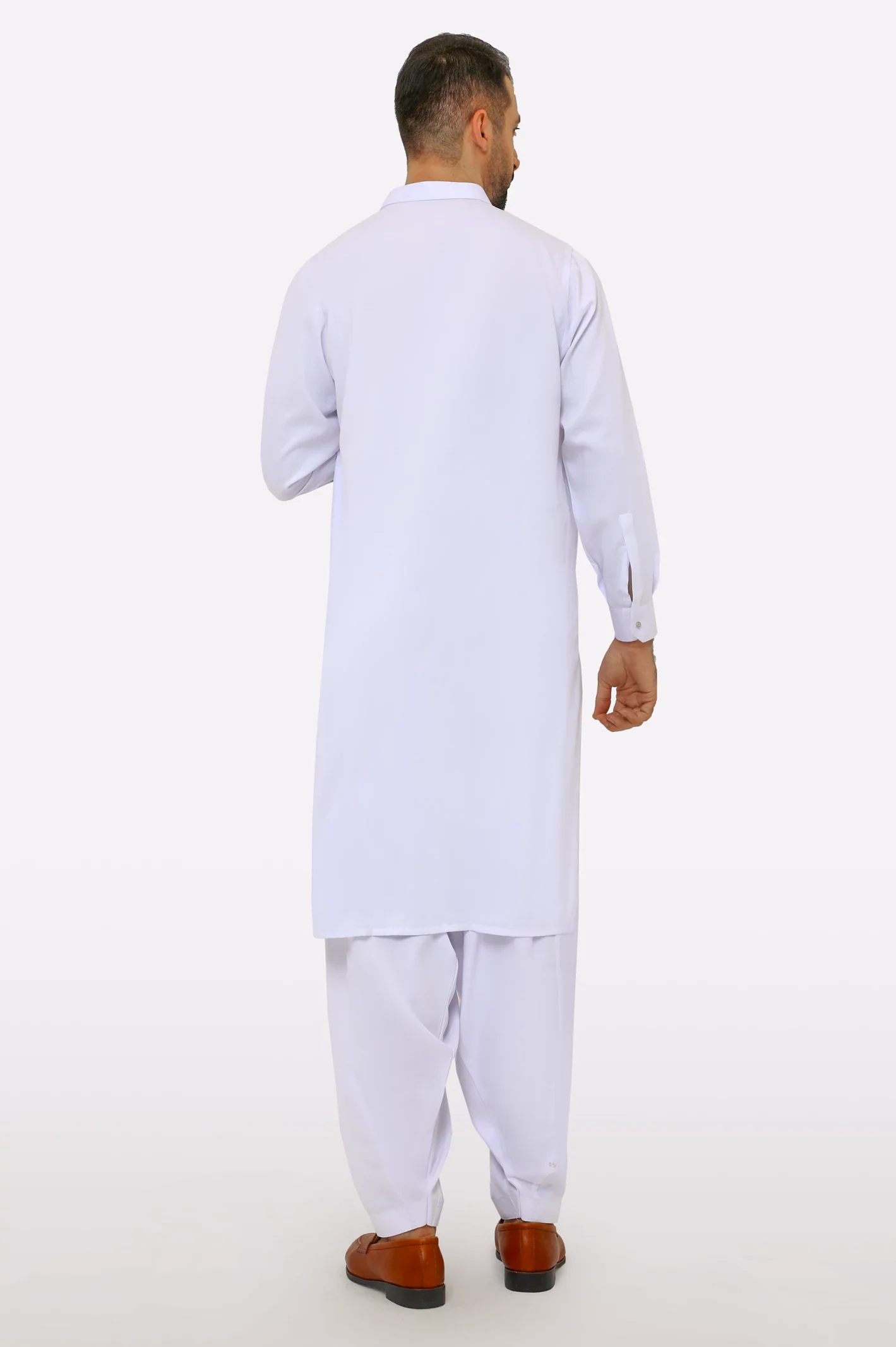 White Wash & Wear Shalwar Kameez - Image 4