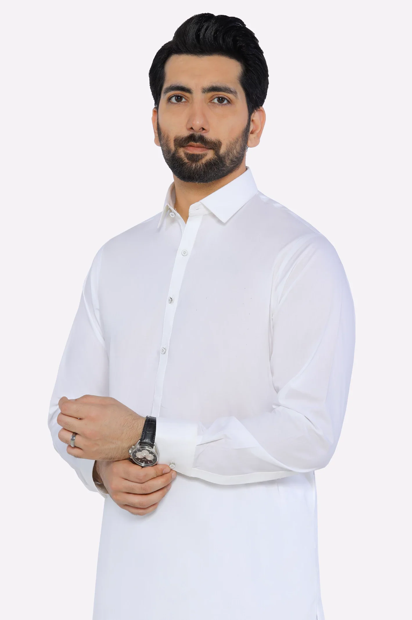 Off White Cotton Shalwar Kameez