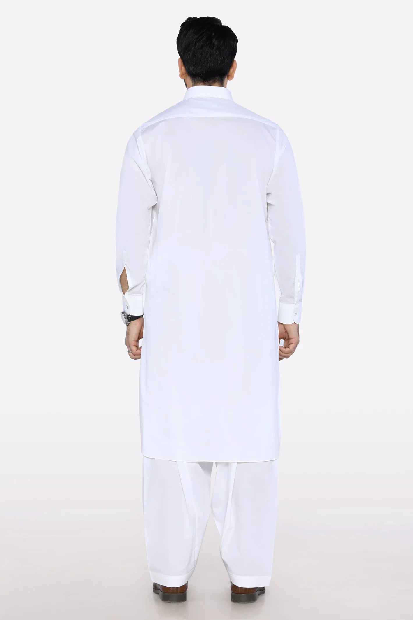 Off White Cotton Shalwar Kameez - Image 4