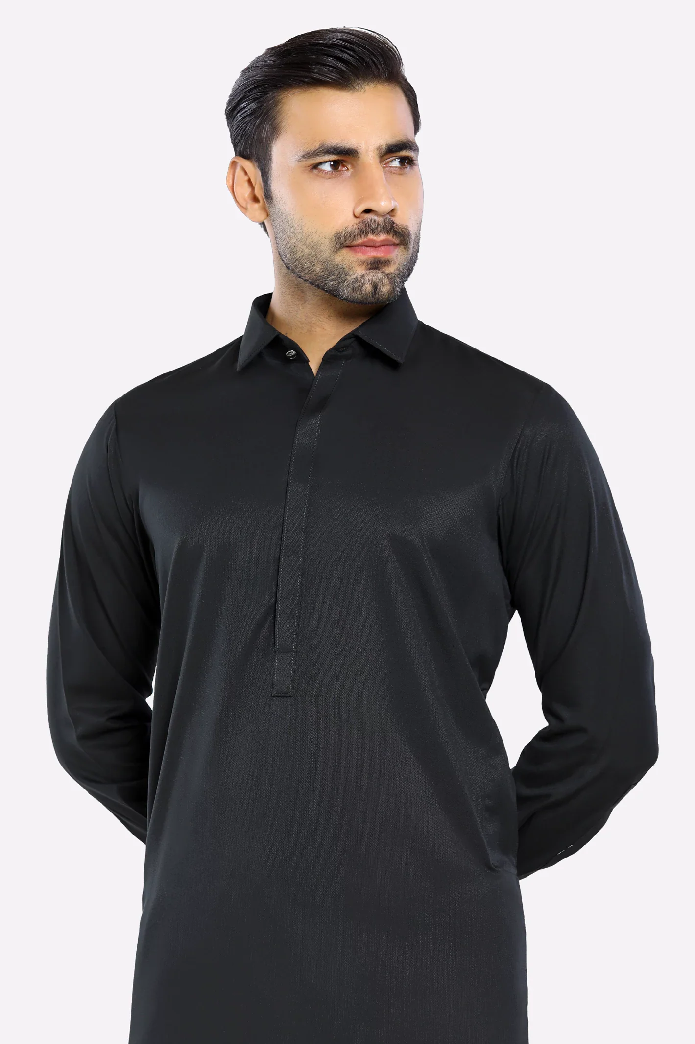 Black Wash & Wear Shalwar Kameez