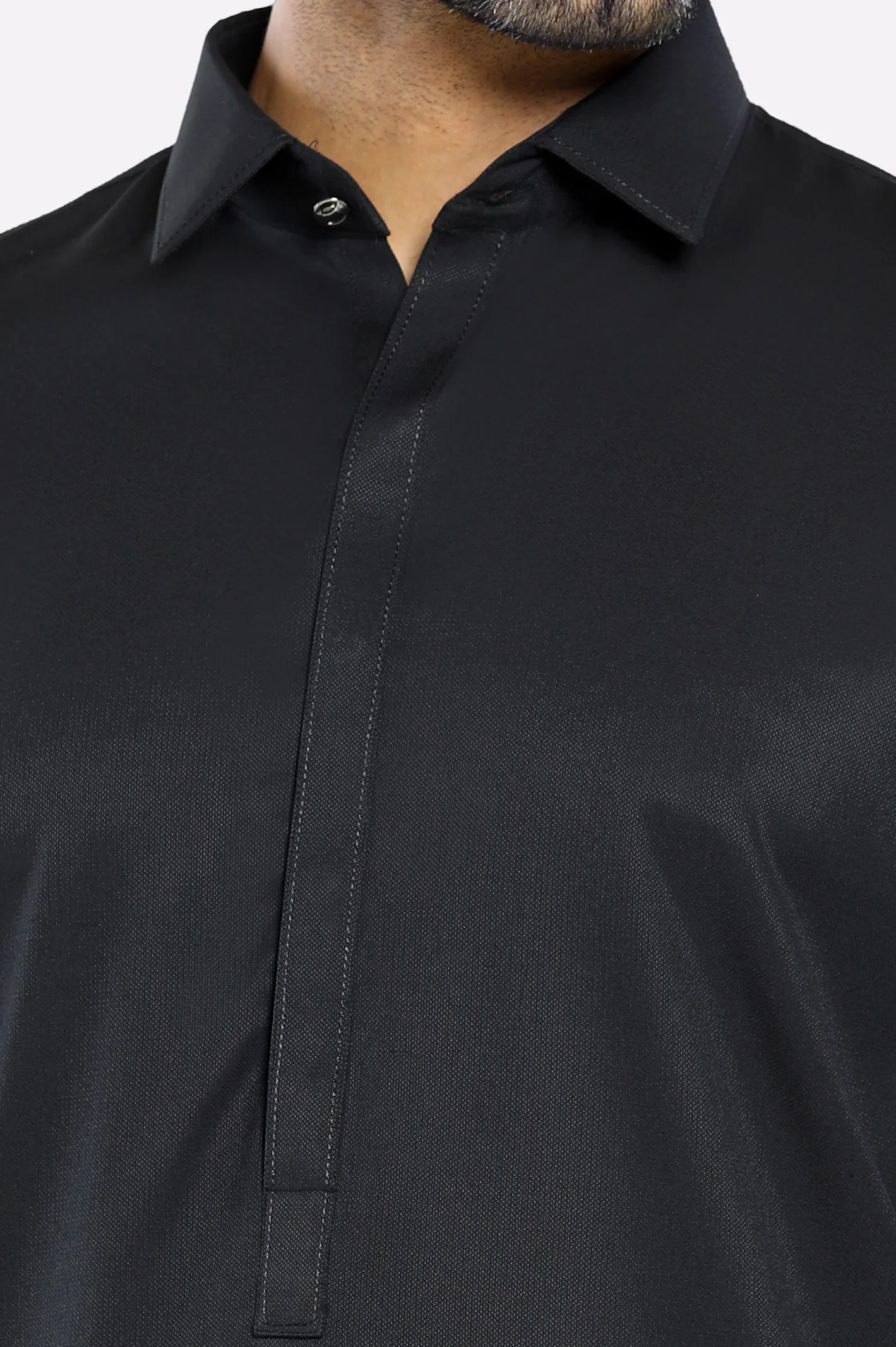 Black Wash & Wear Shalwar Kameez - Image 3