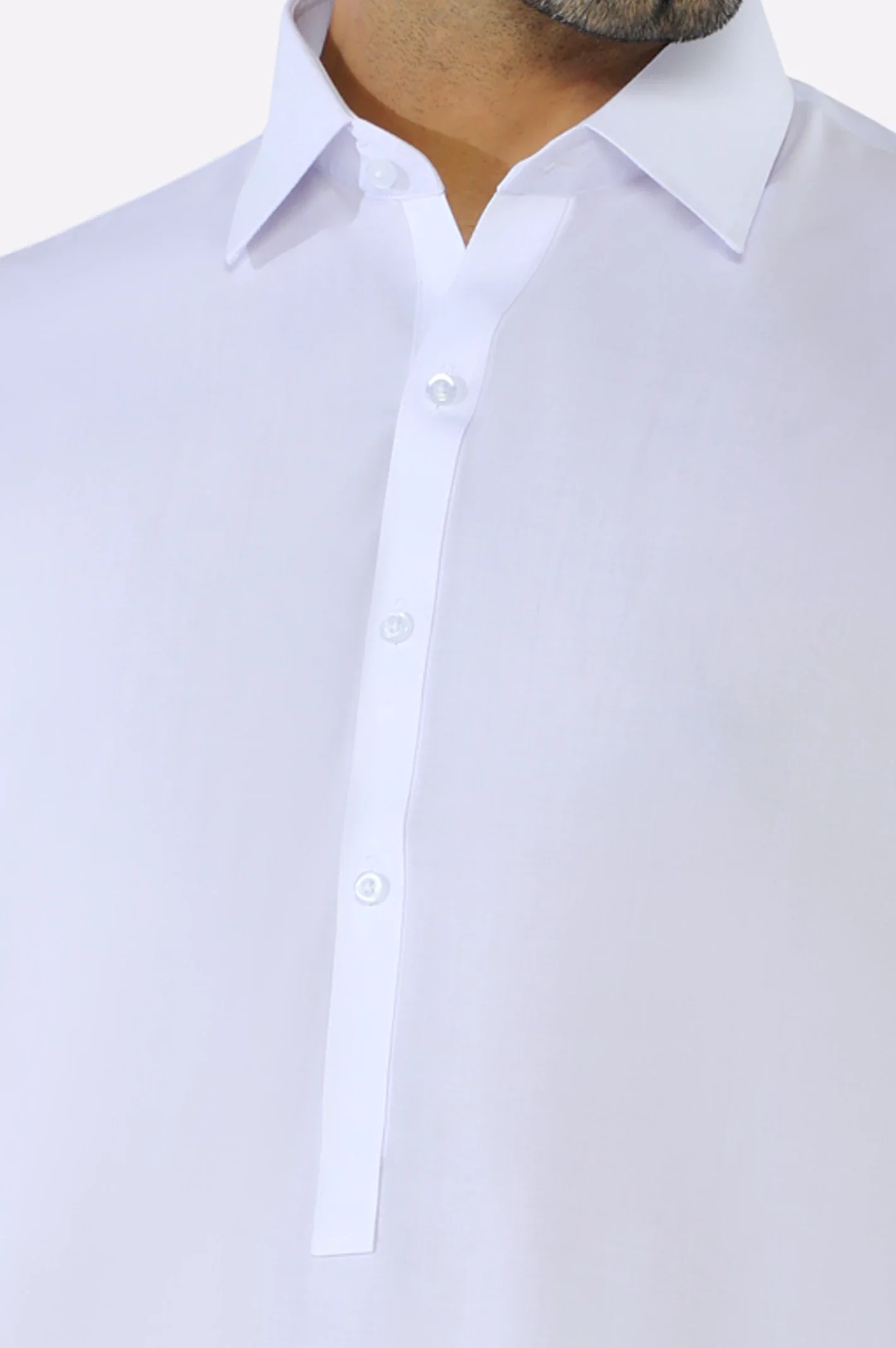 White Wash & Wear Shalwar Kameez - Image 3