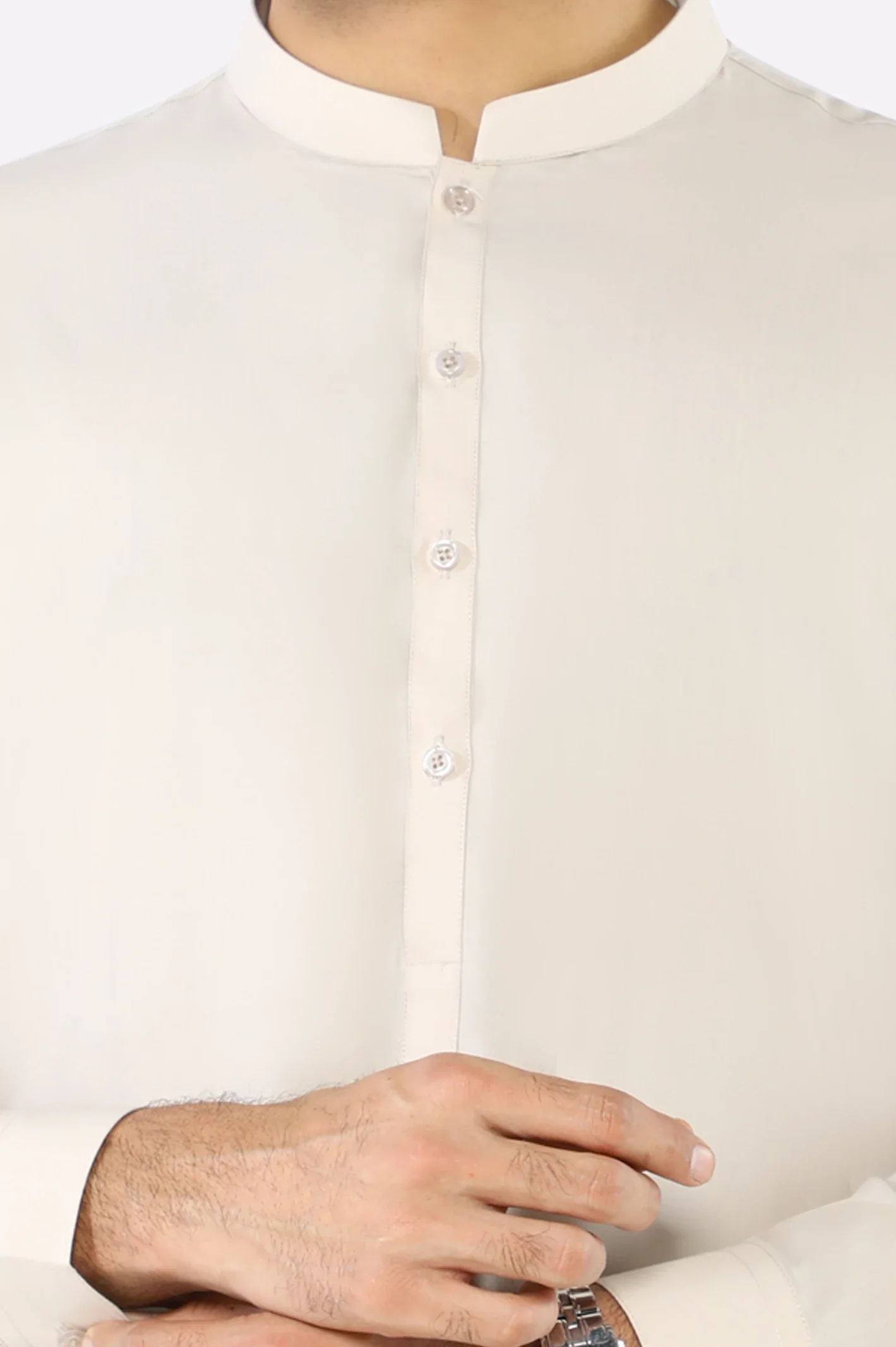 Light Beige Wash & Wear Shalwar Kameez - Image 3