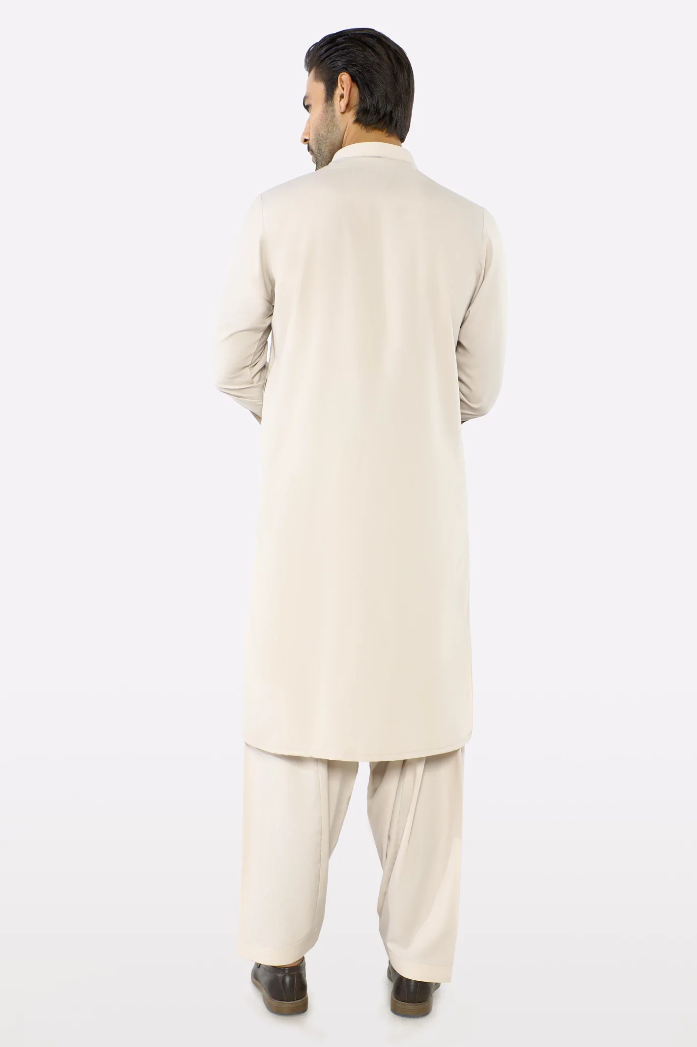 Light Beige Wash & Wear Shalwar Kameez - Image 4