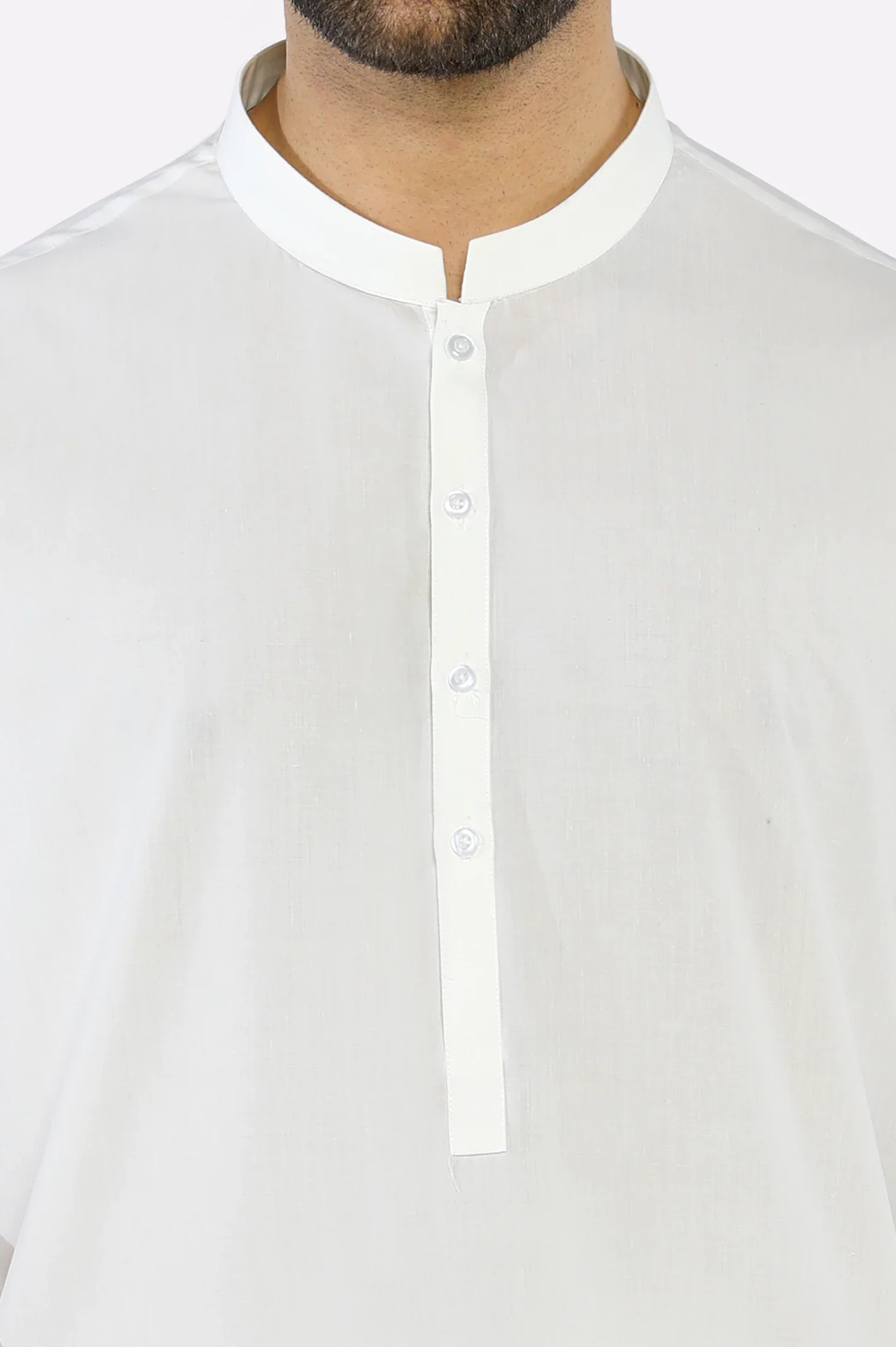 Off White Wash & Wear Shalwar Kameez - Image 3