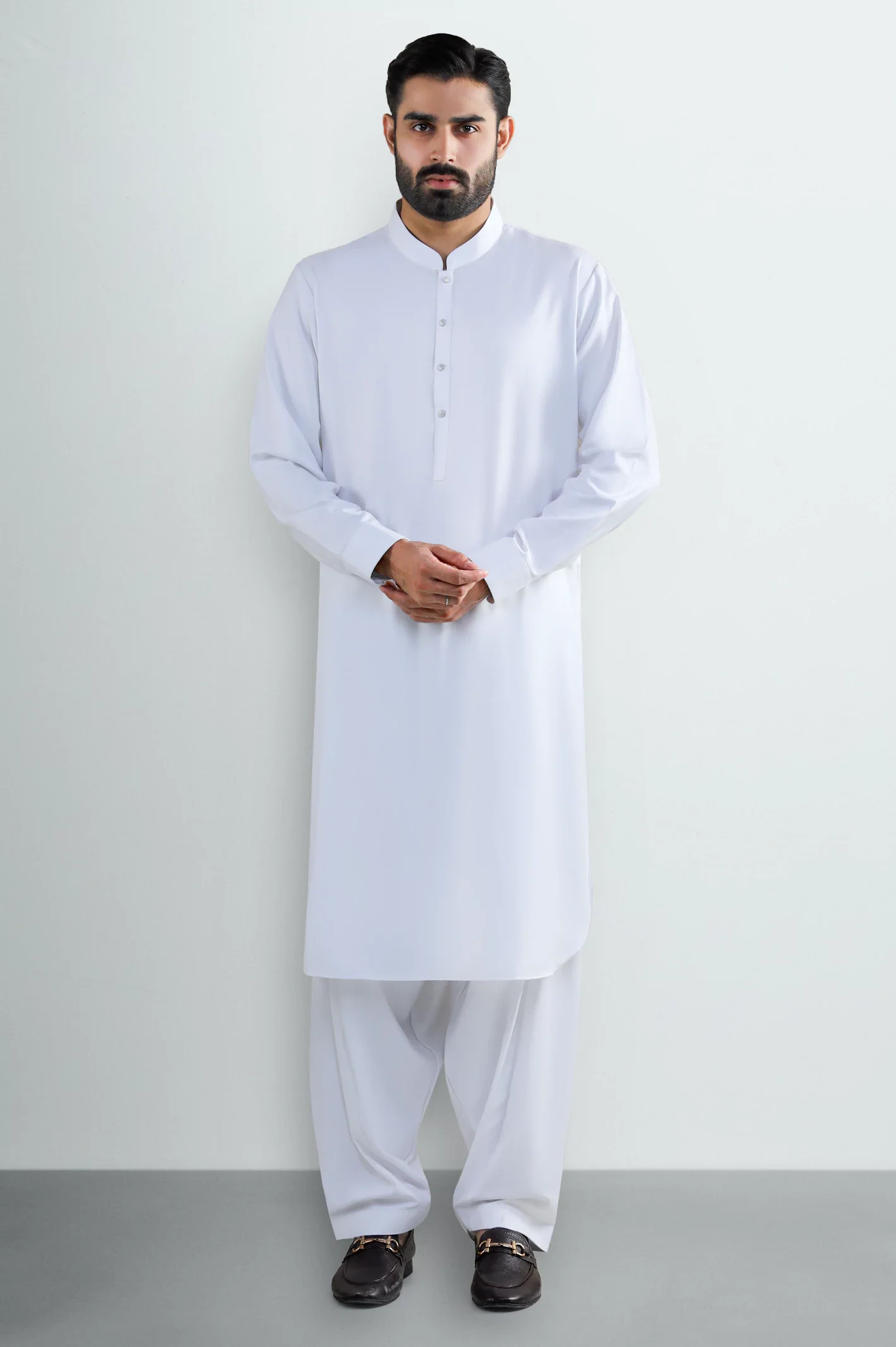 White Wash & Wear Shalwar Kameez - Image 2