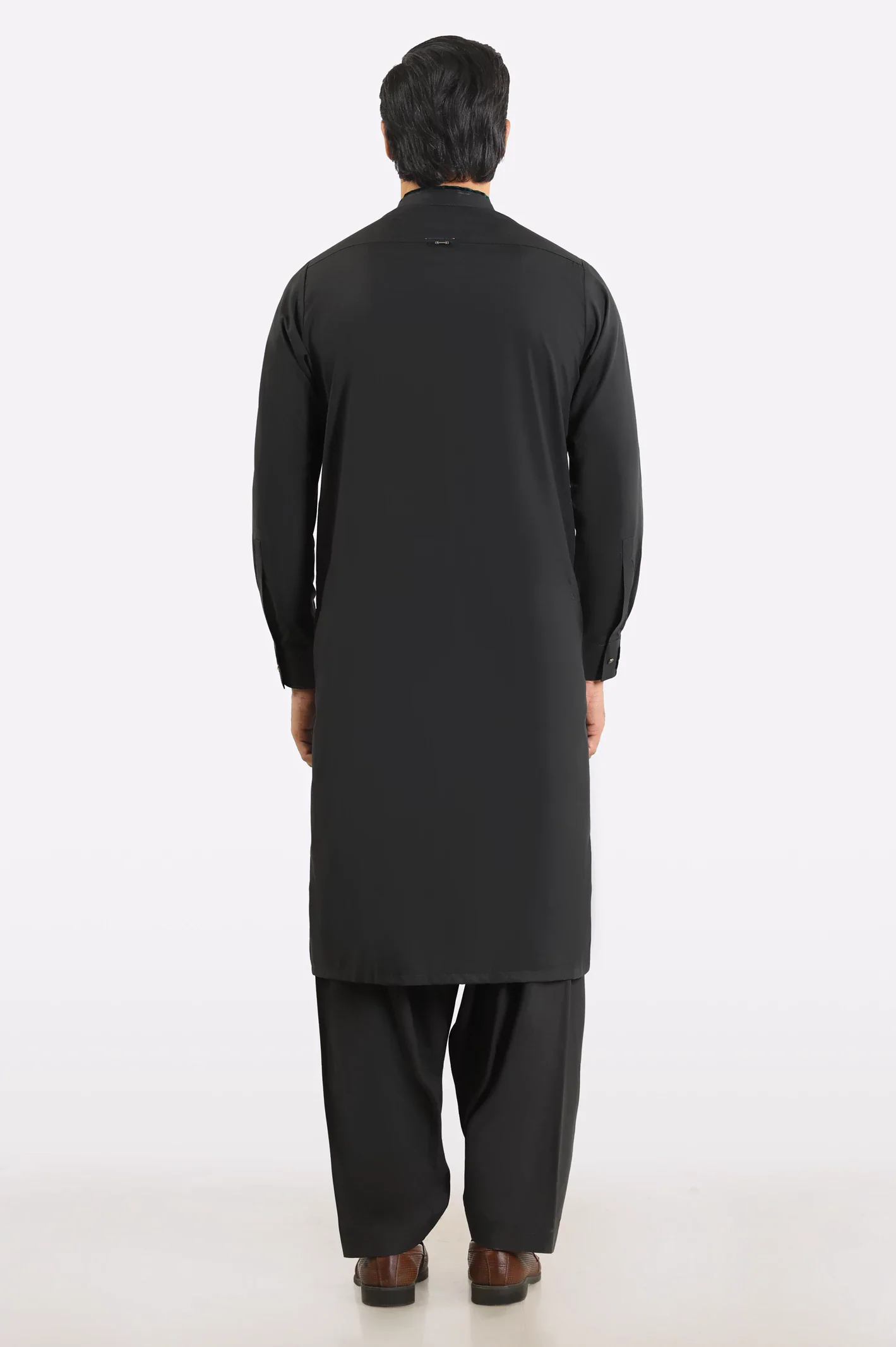 Dark Brown Wash & Wear Shalwar Kameez - Image 3