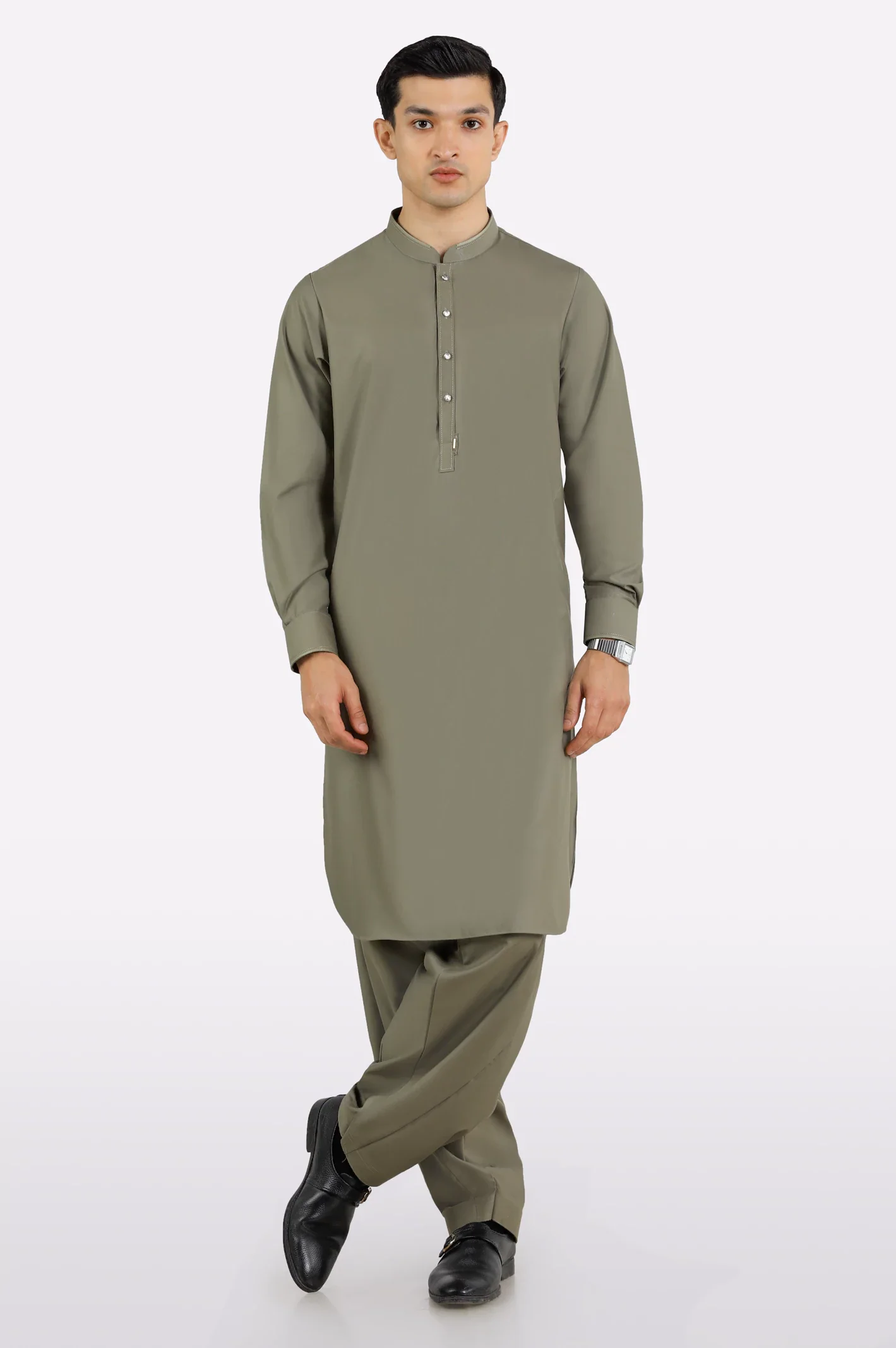 Beige Wash & Wear Shalwar Kameez - Image 2