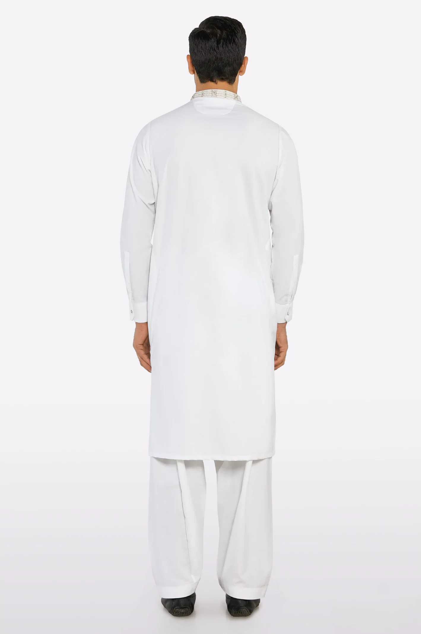 Off White Wash & Wear Shalwar Kameez - Image 4