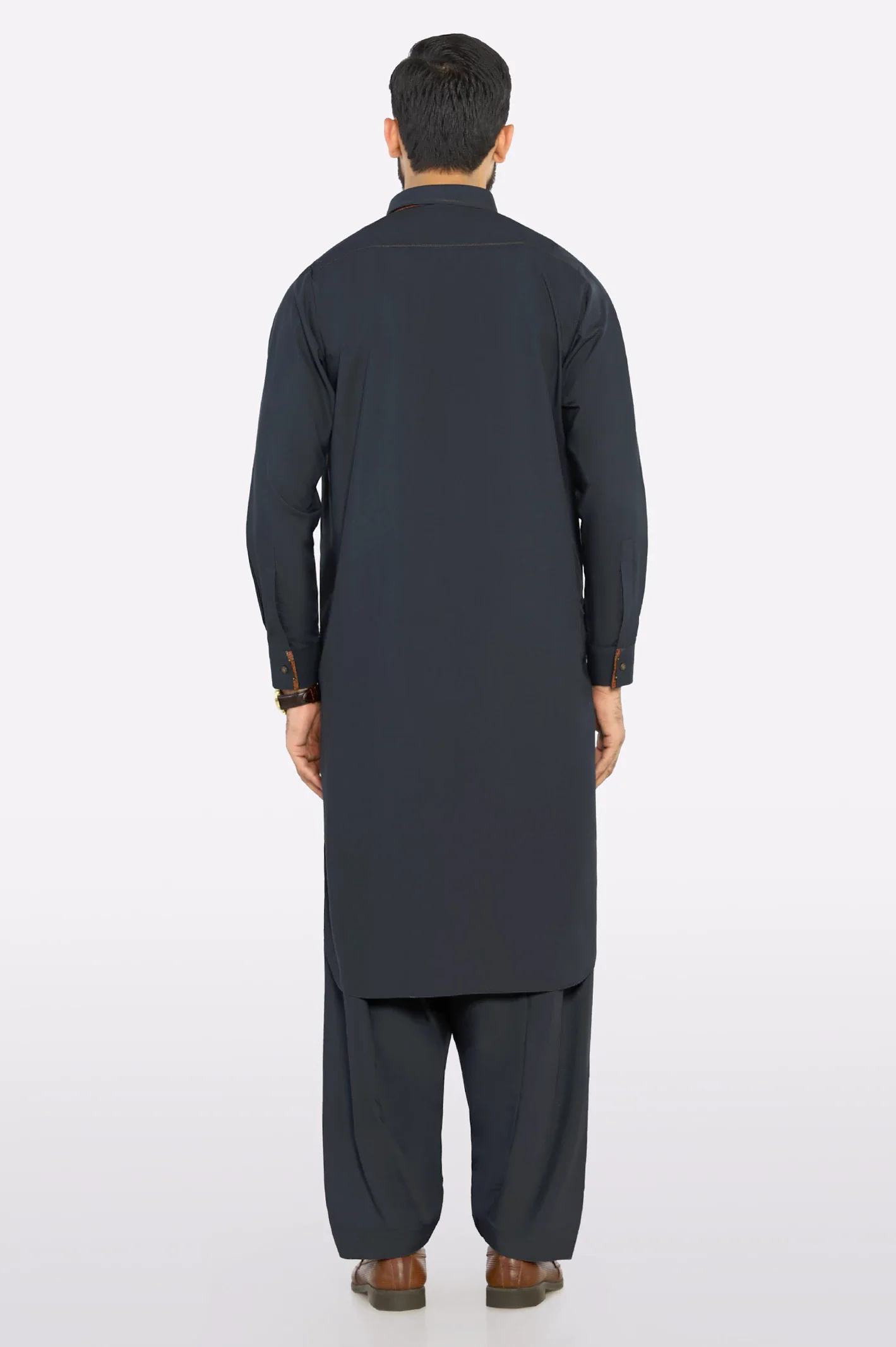 Grey Wash & Wear Shalwar Kameez - Image 4