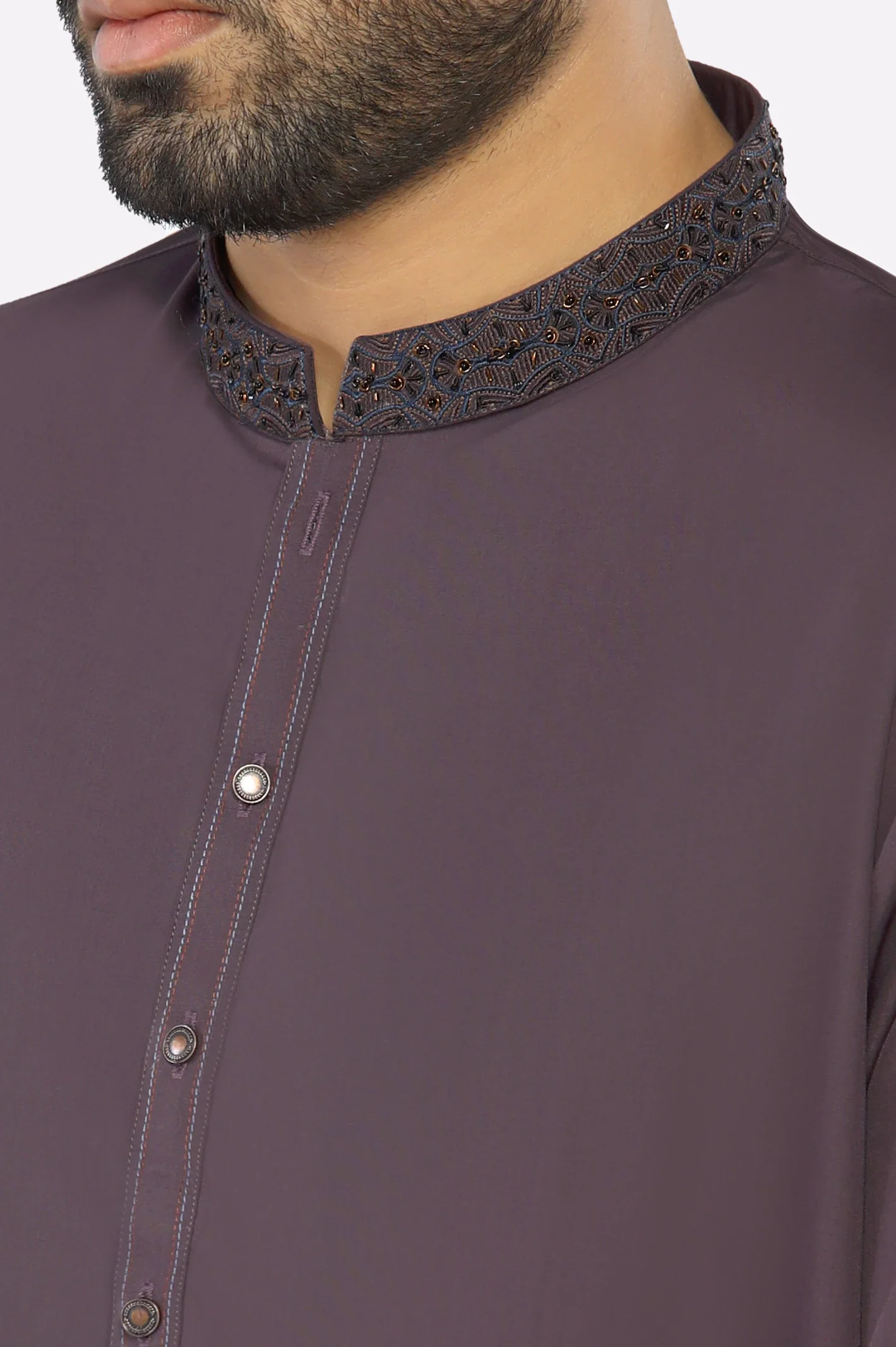 Light Purple Wash & Wear Shalwar Kameez - Image 3
