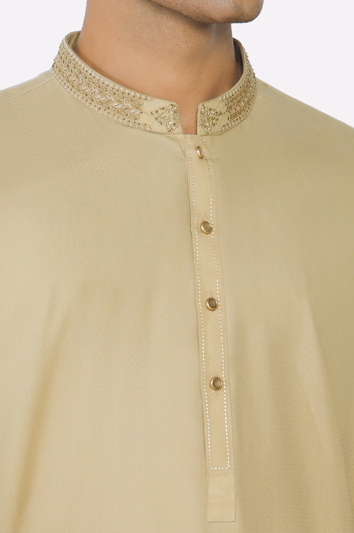 Beige Wash & Wear Shalwar Kameez - Image 3