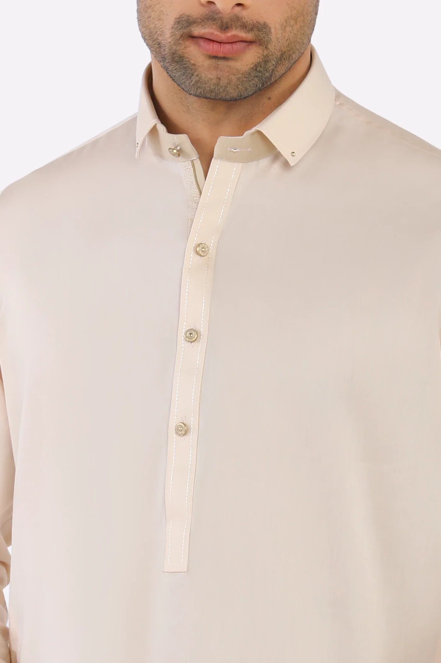 Peach Cotton Shalwar Kameez - Image 3