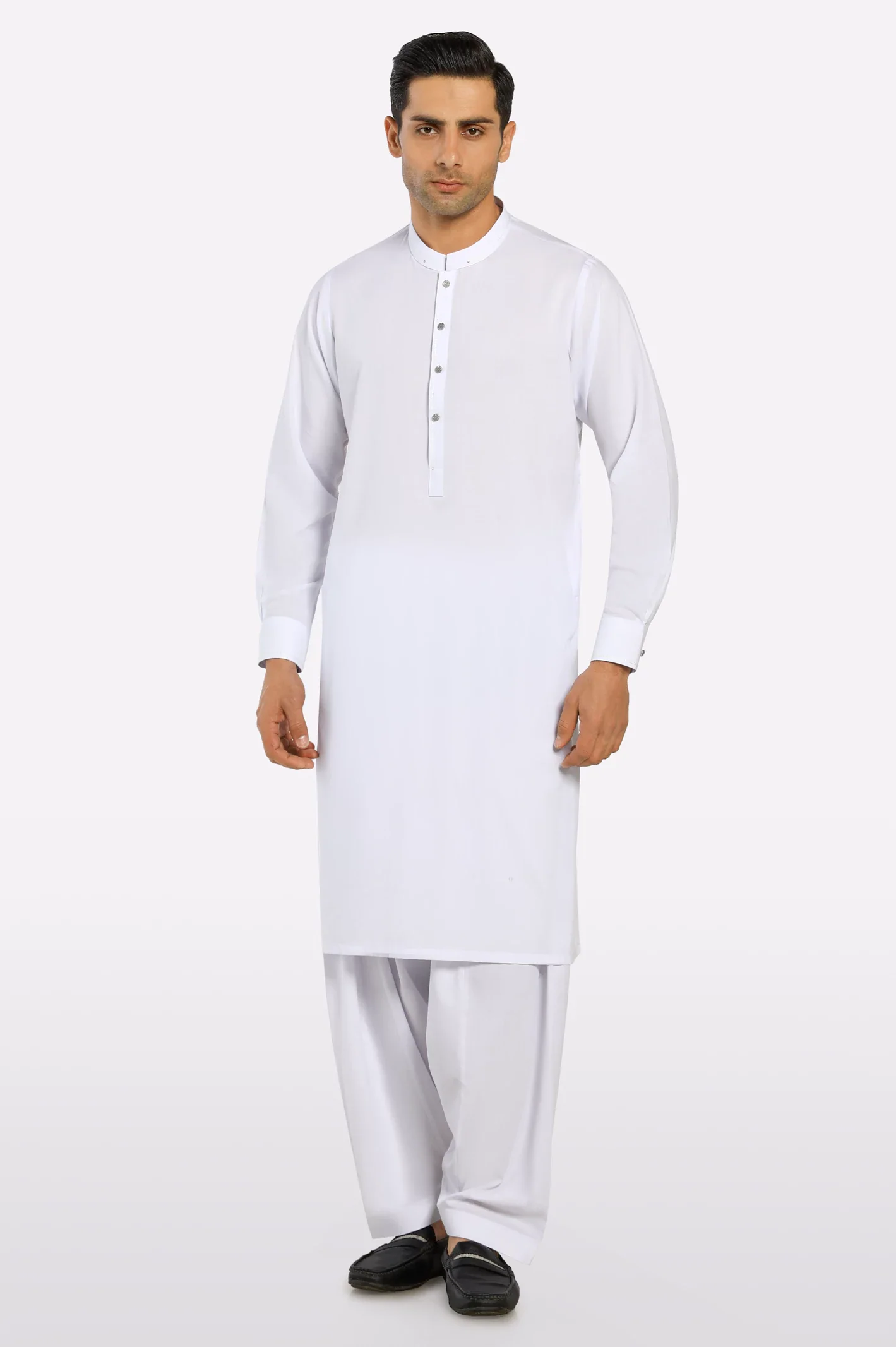 White Wash & Wear Shalwar Kameez - Image 2