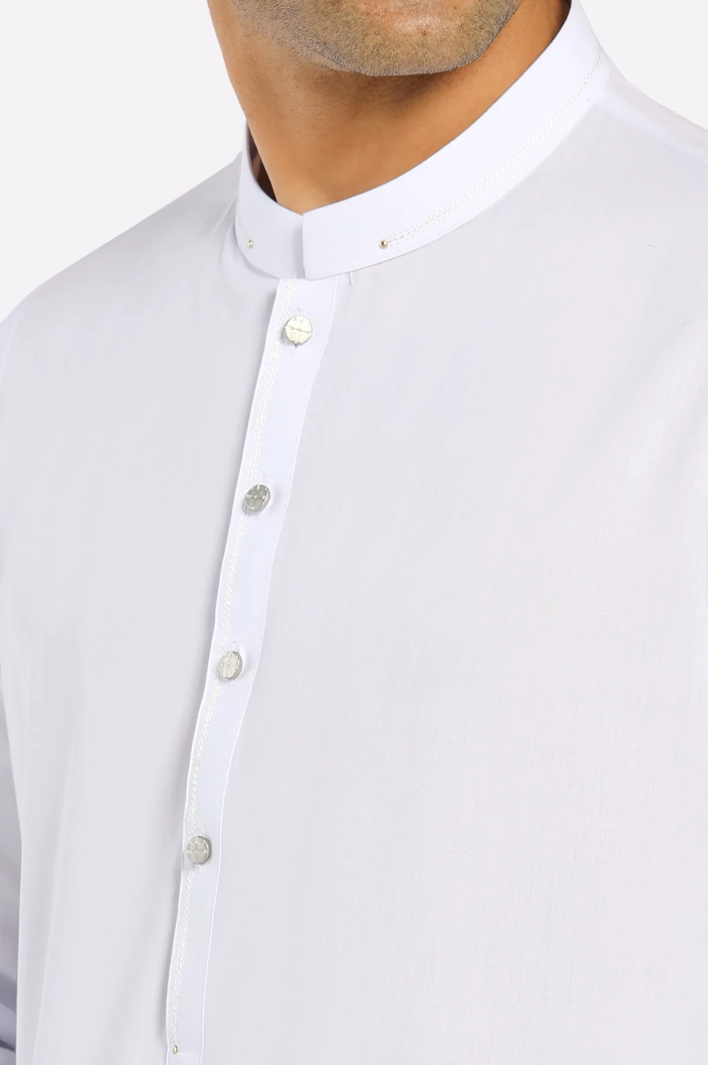 White Wash & Wear Shalwar Kameez - Image 3