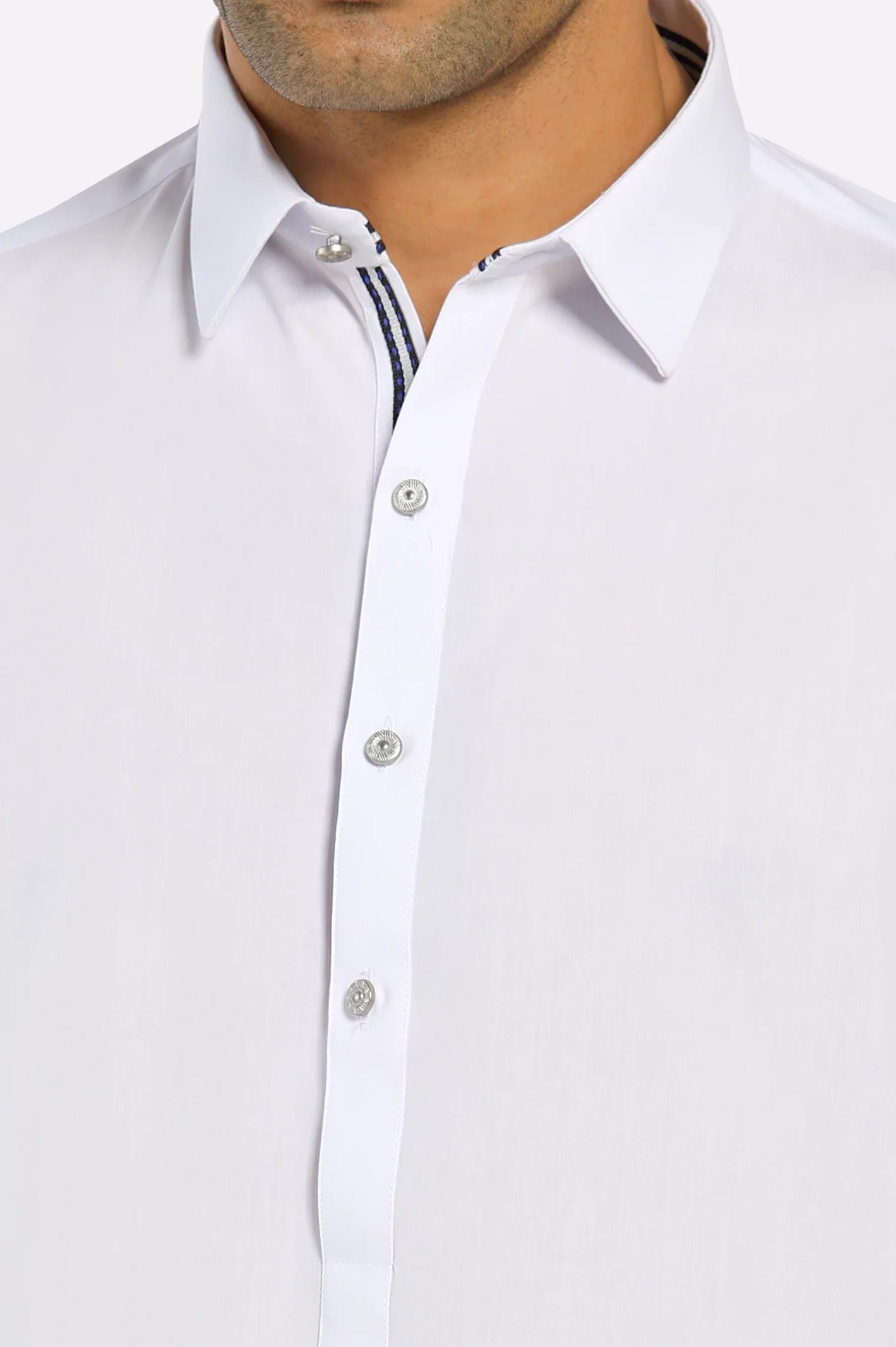 White Wash & Wear Shalwar Kameez - Image 3