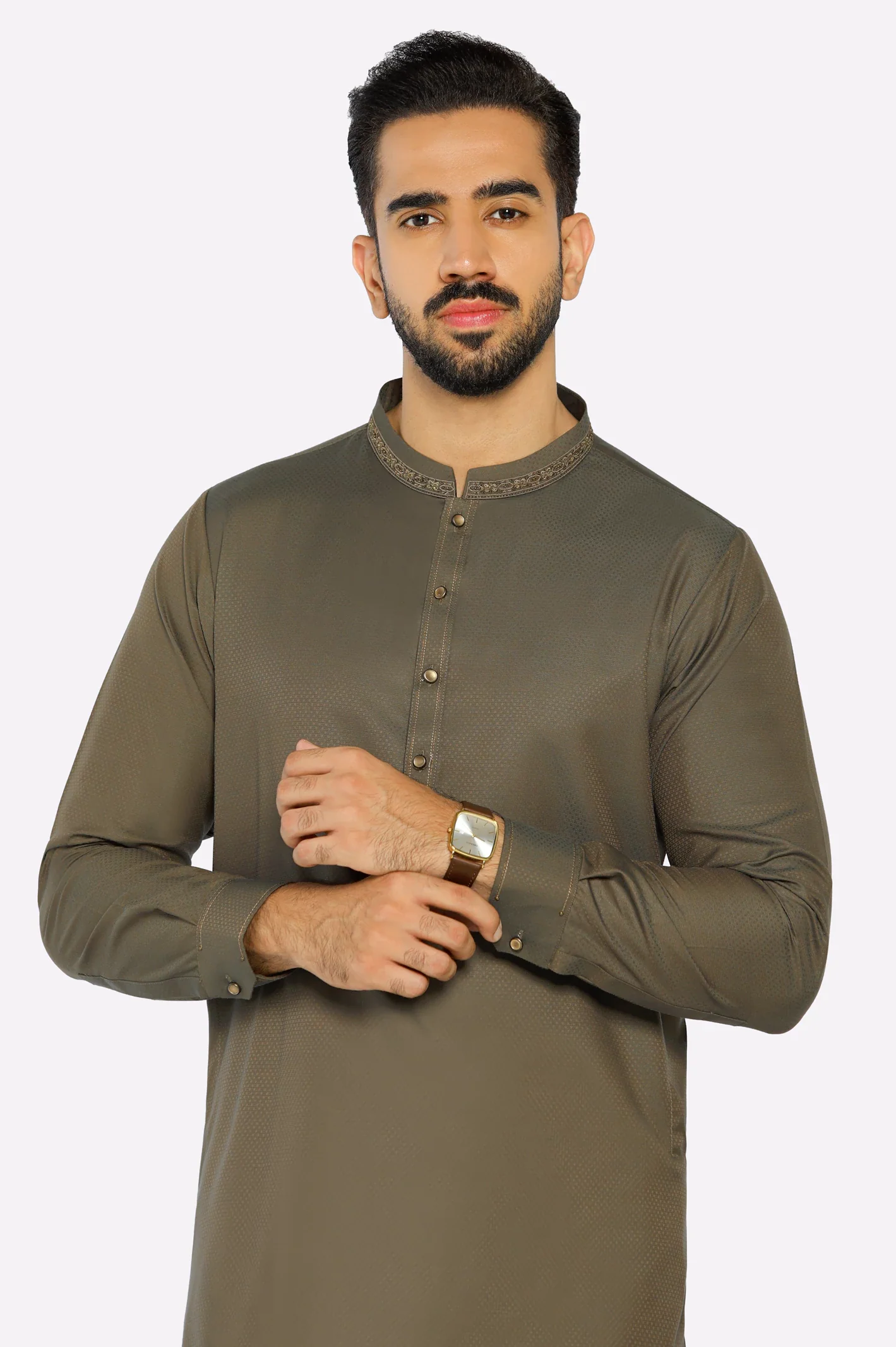 Dark Green Wash & Wear Shalwar Kameez