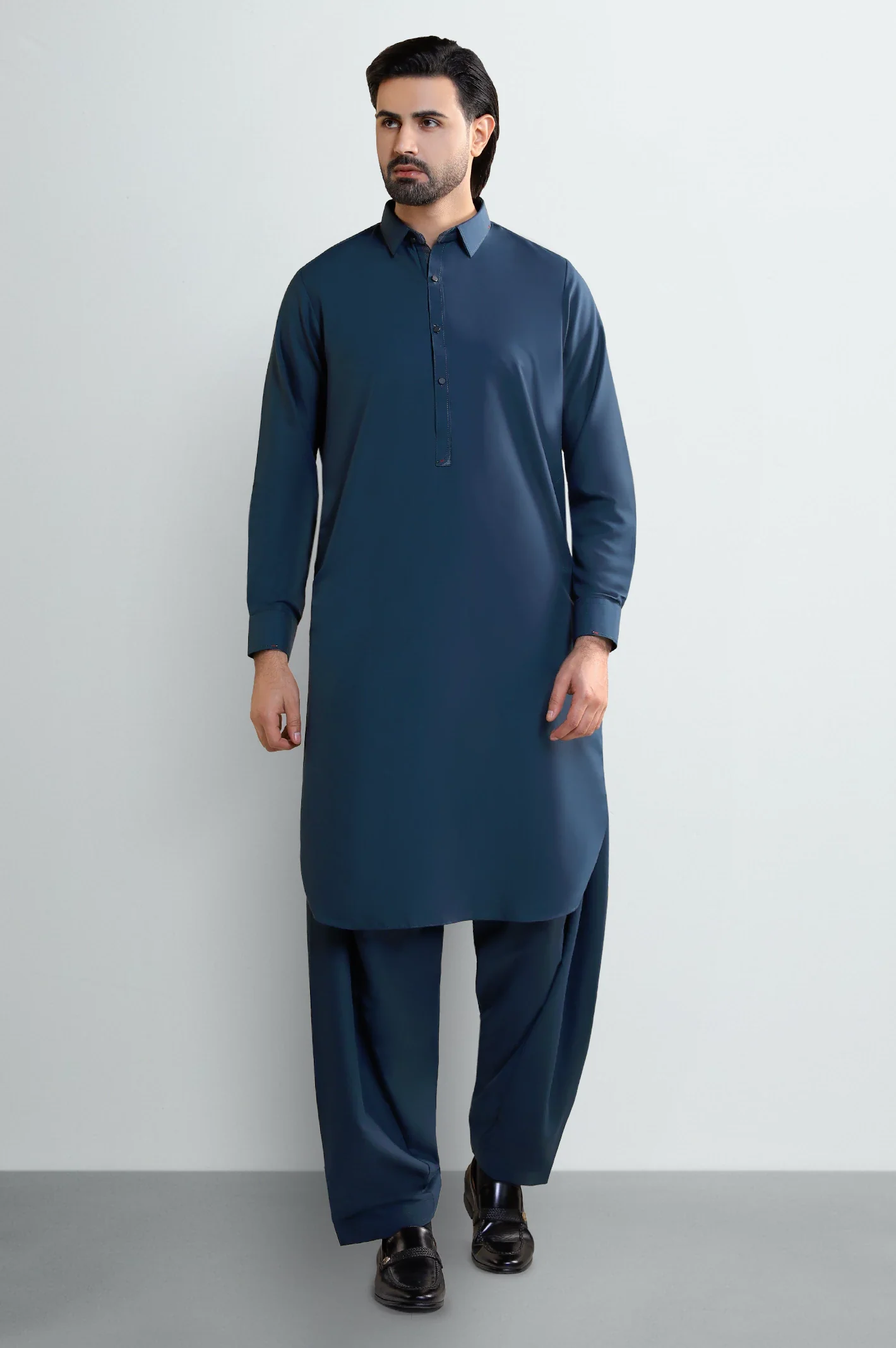 Green Wash & Wear Shalwar Kameez - Image 2