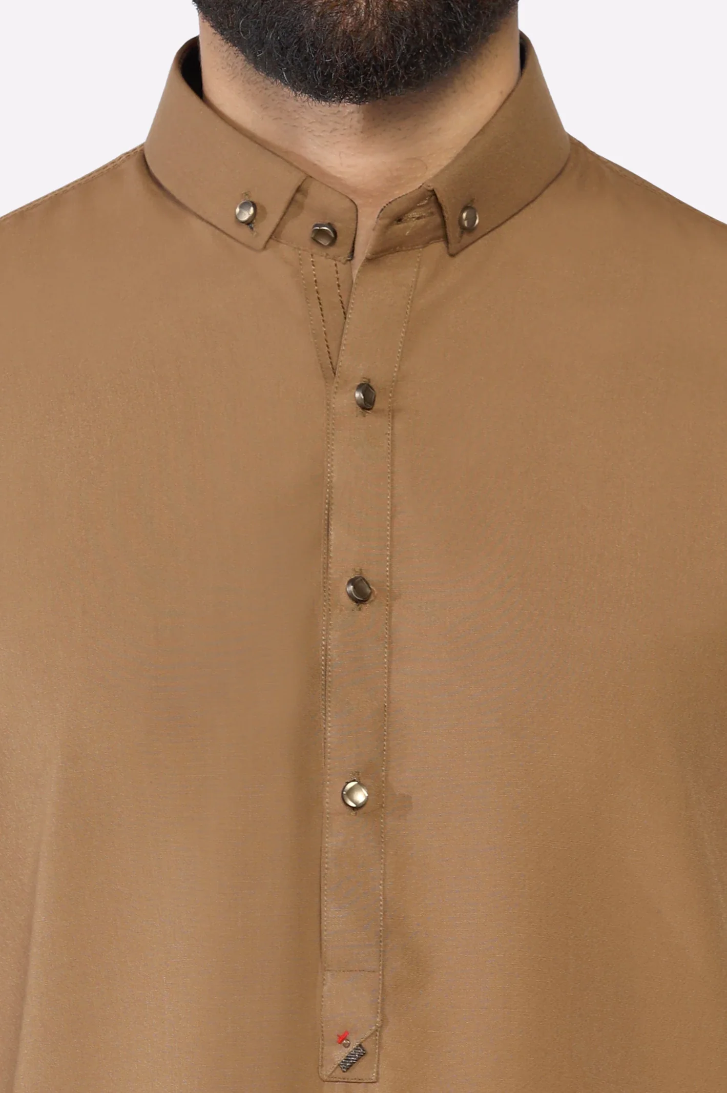 Brown Wash & Wear Shalwar Kameez - Image 3