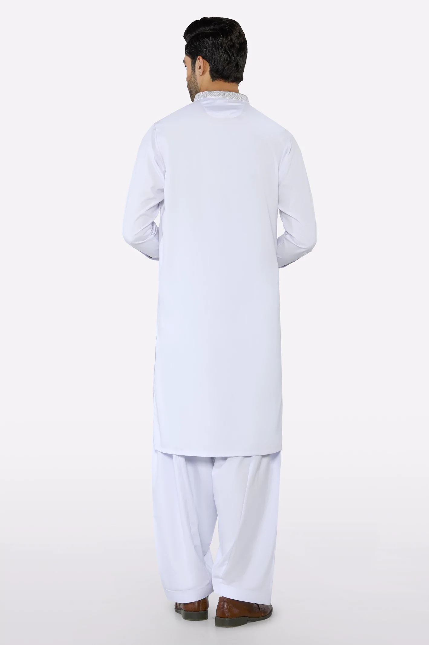 White Wash & Wear Shalwar Kameez - Image 4