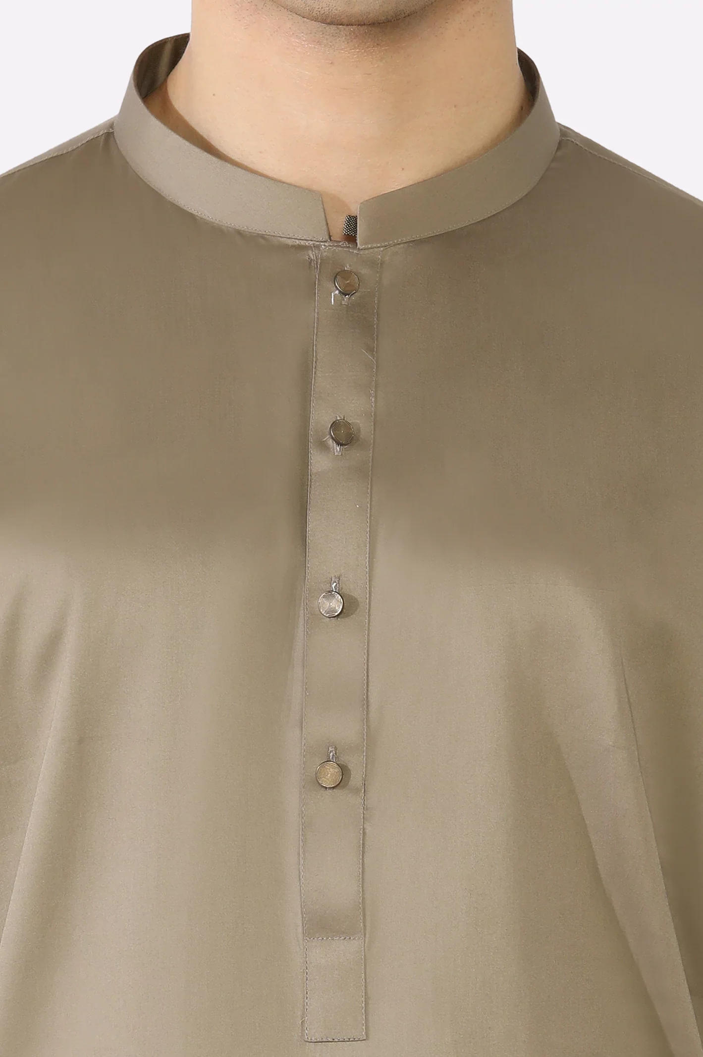 Light Brown Cotton Shalwar Kameez - Image 3