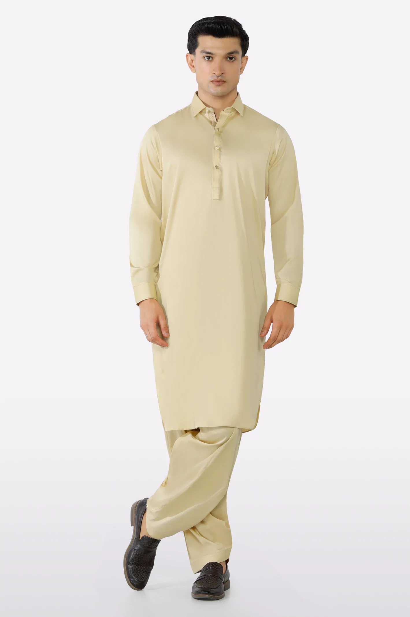 Fawn Cotton Shalwar Kameez - Image 2