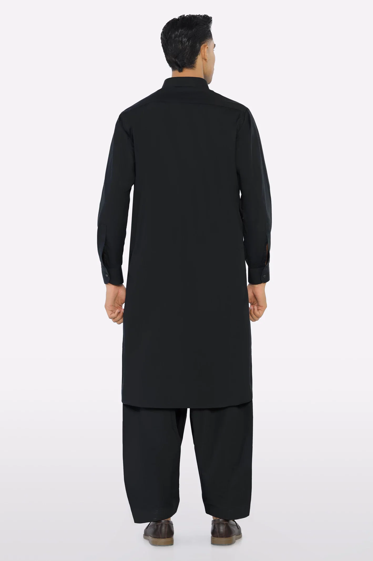 Black Cotton Shalwar Kameez - Image 4