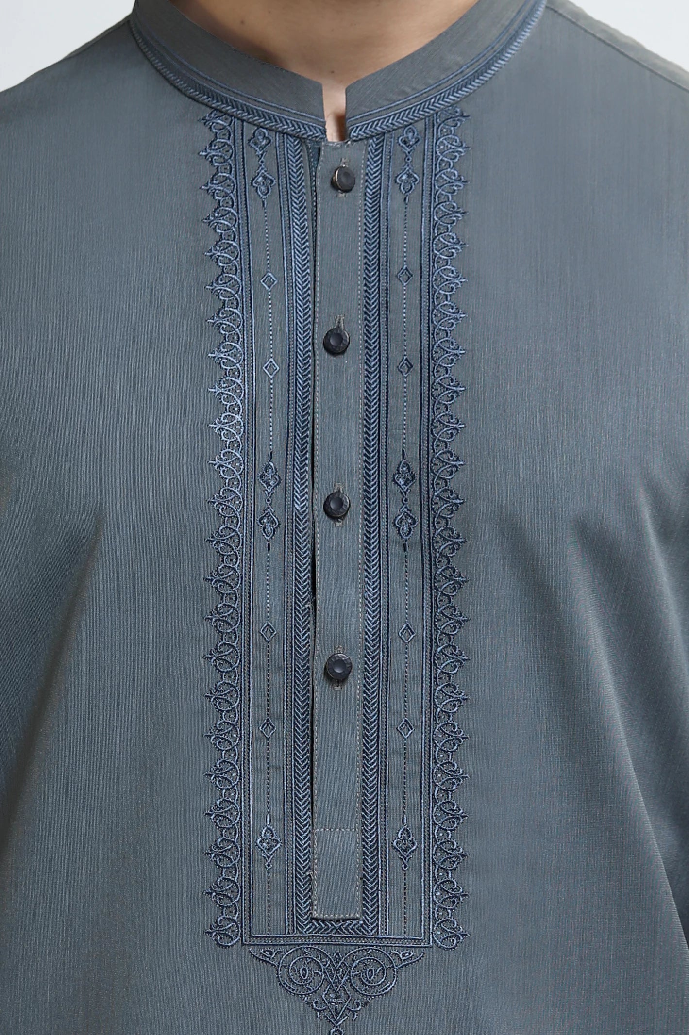 Grey Wash & Wear Shalwar Kameez - Image 3